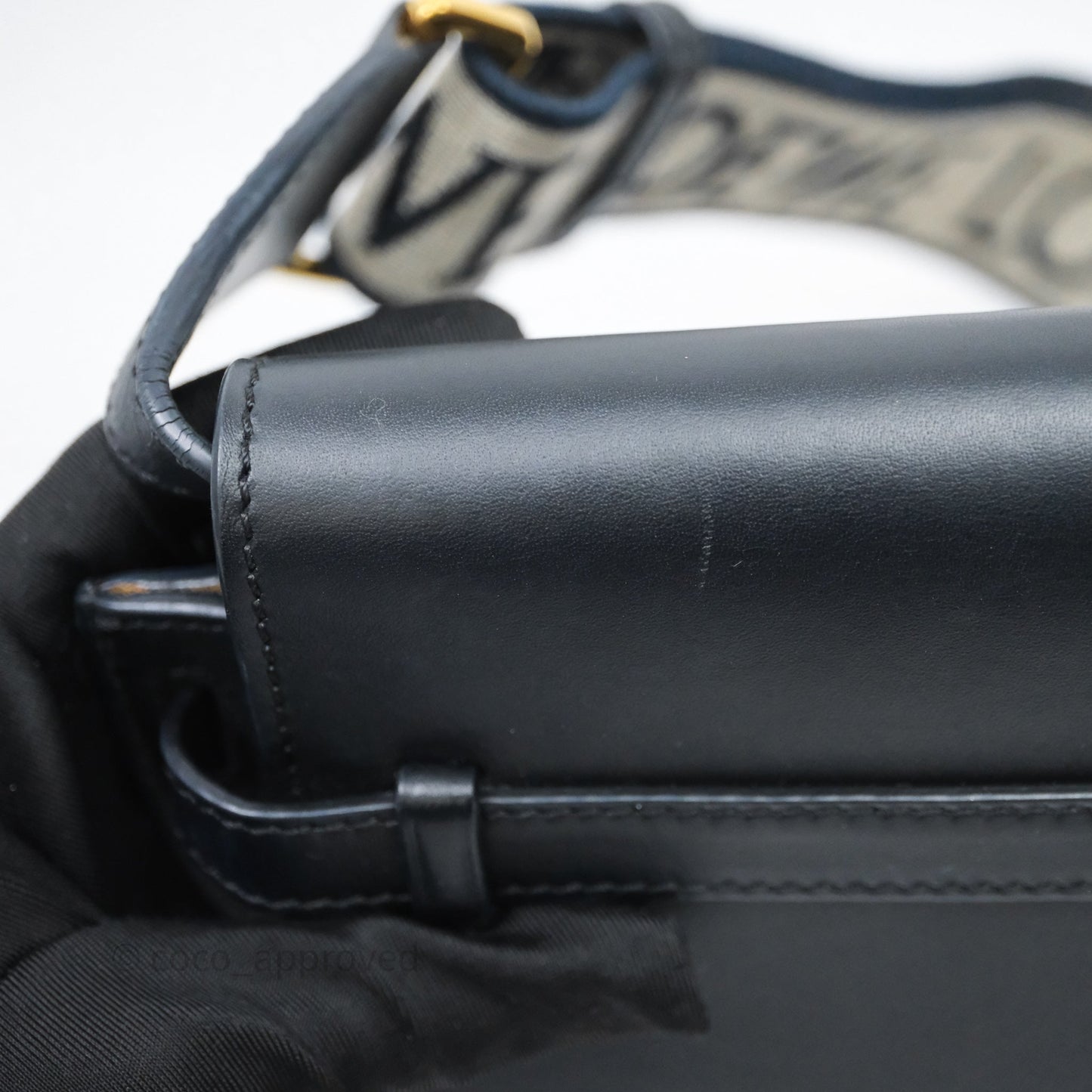 Loewe Mini Gate Dual Bag in Soft Calfskin & Jacquard Strap Black
