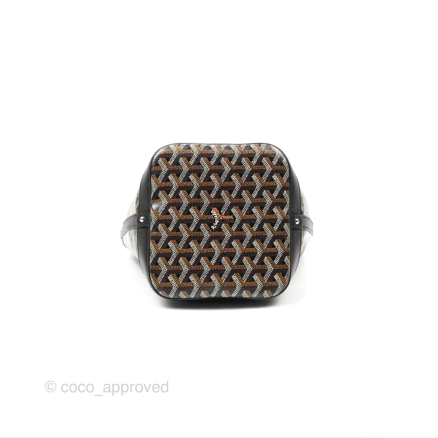 Goyard Petit Flot Bucket Bag Black Goyardine Canvas