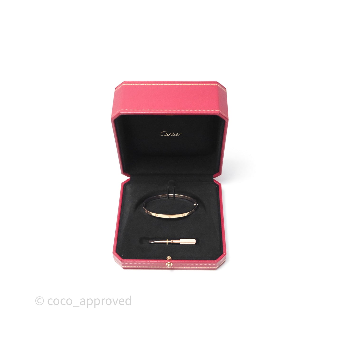 Cartier Small Love Bracelet Rose Gold Size 17