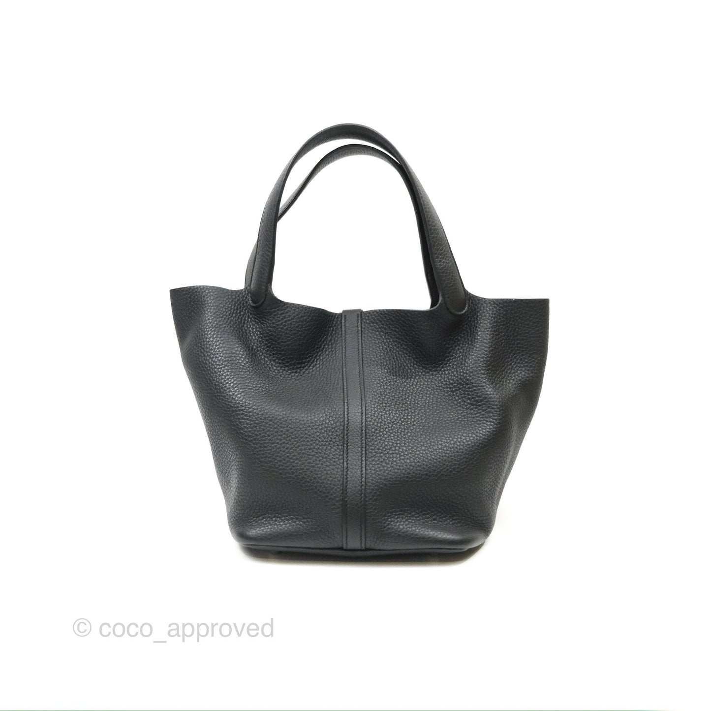 Hermès Picotin 22 Black Noir 89 Clemence Palladium Hardware