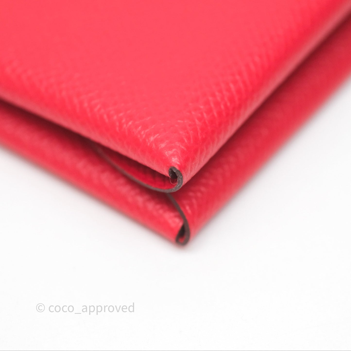Hermès Calvi Duo Compact Card Holder Rouge De Coeur