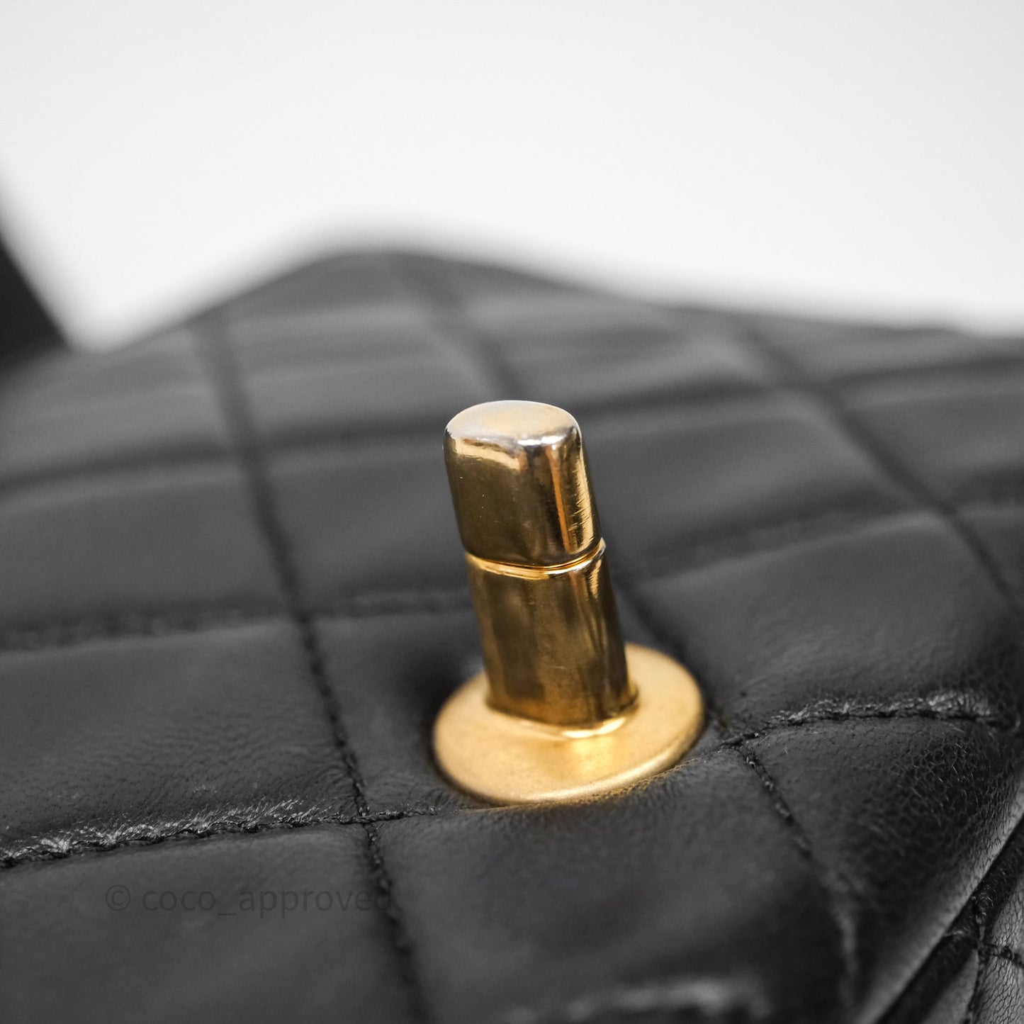 Chanel Pearl Crush Mini Square Quilted Black Lambskin Aged Gold Hardware