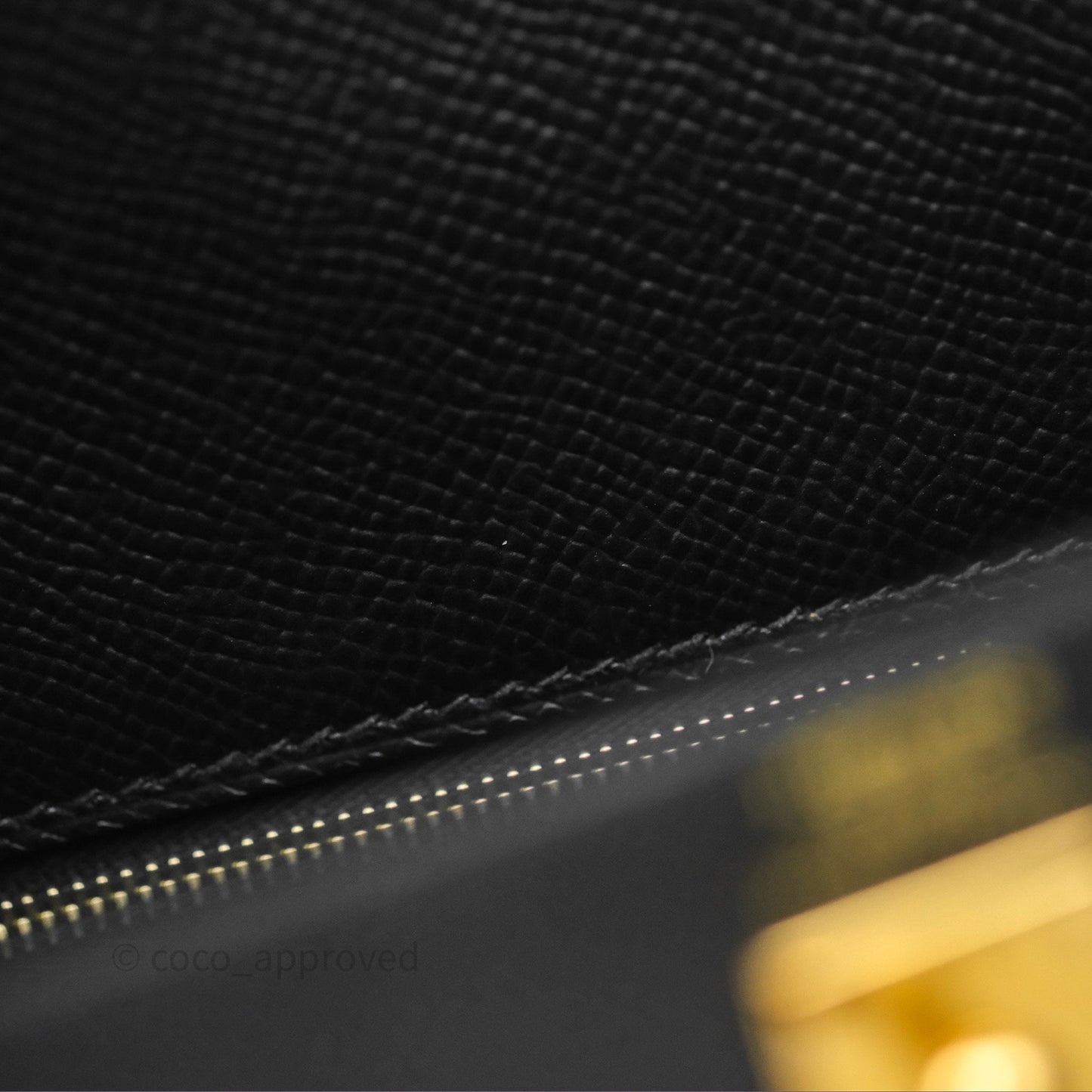 Hermès Sellier Kelly 25 Black Noir 89 Epsom Gold Hardware