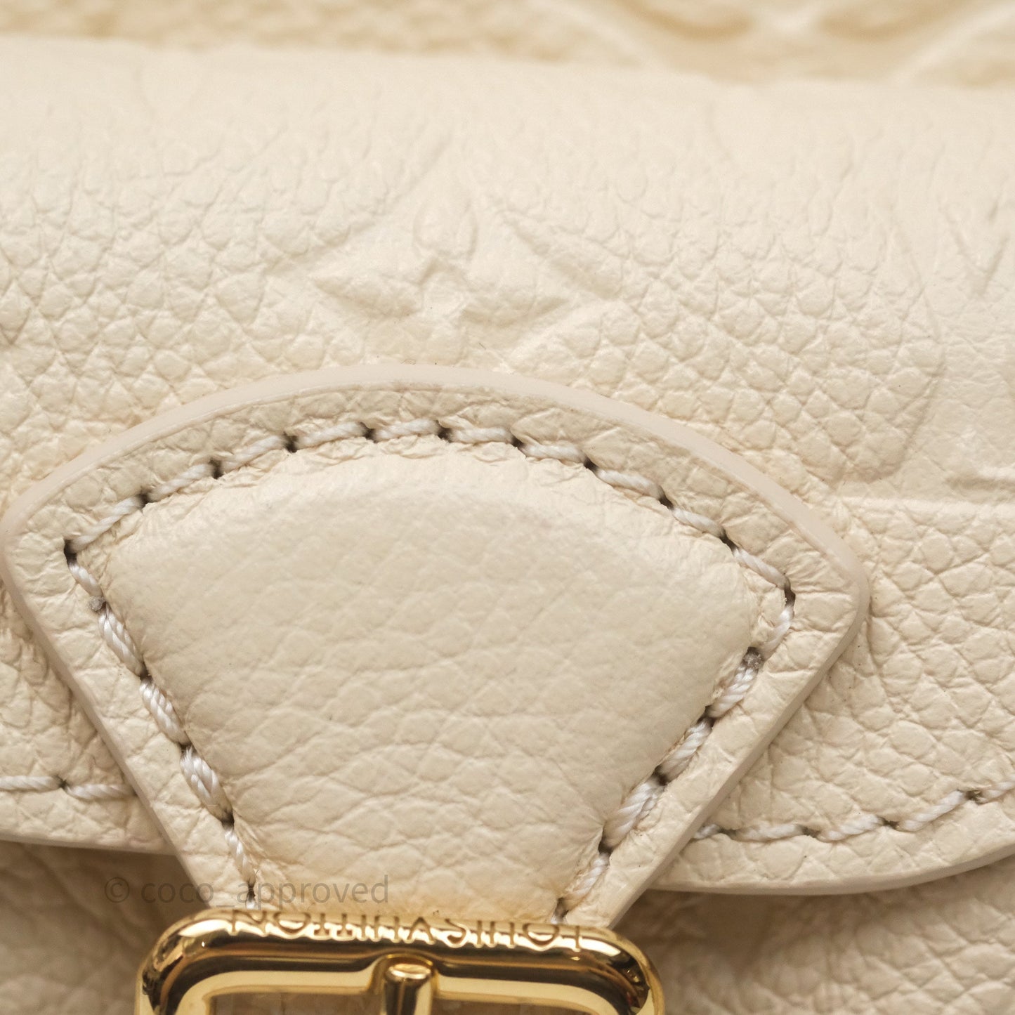 Louis Vuitton Backup Cream Monogram Empreinte Leather