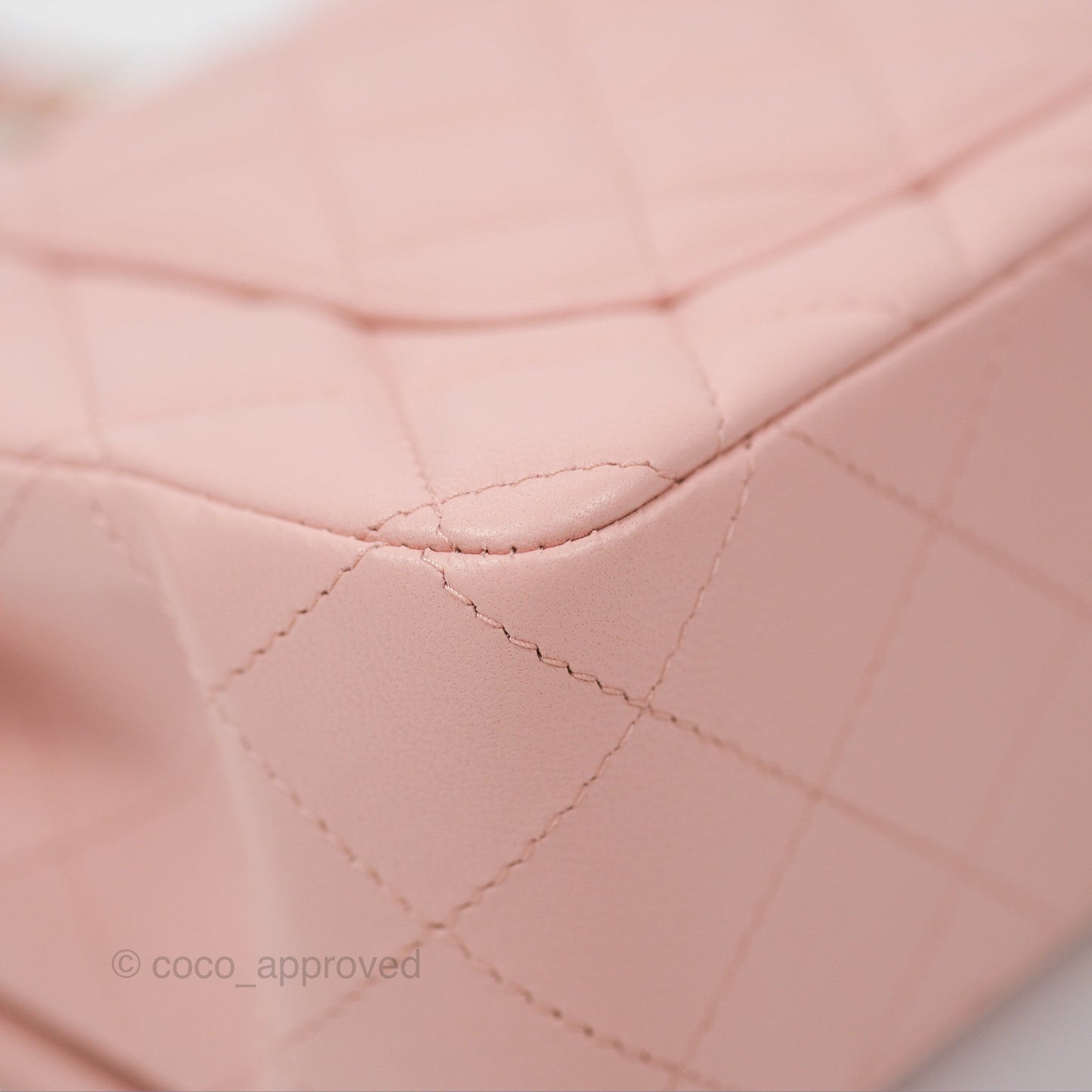 Chanel Quilted Mini Rectangular Flap Baby Pink Lambskin Gold Hardware