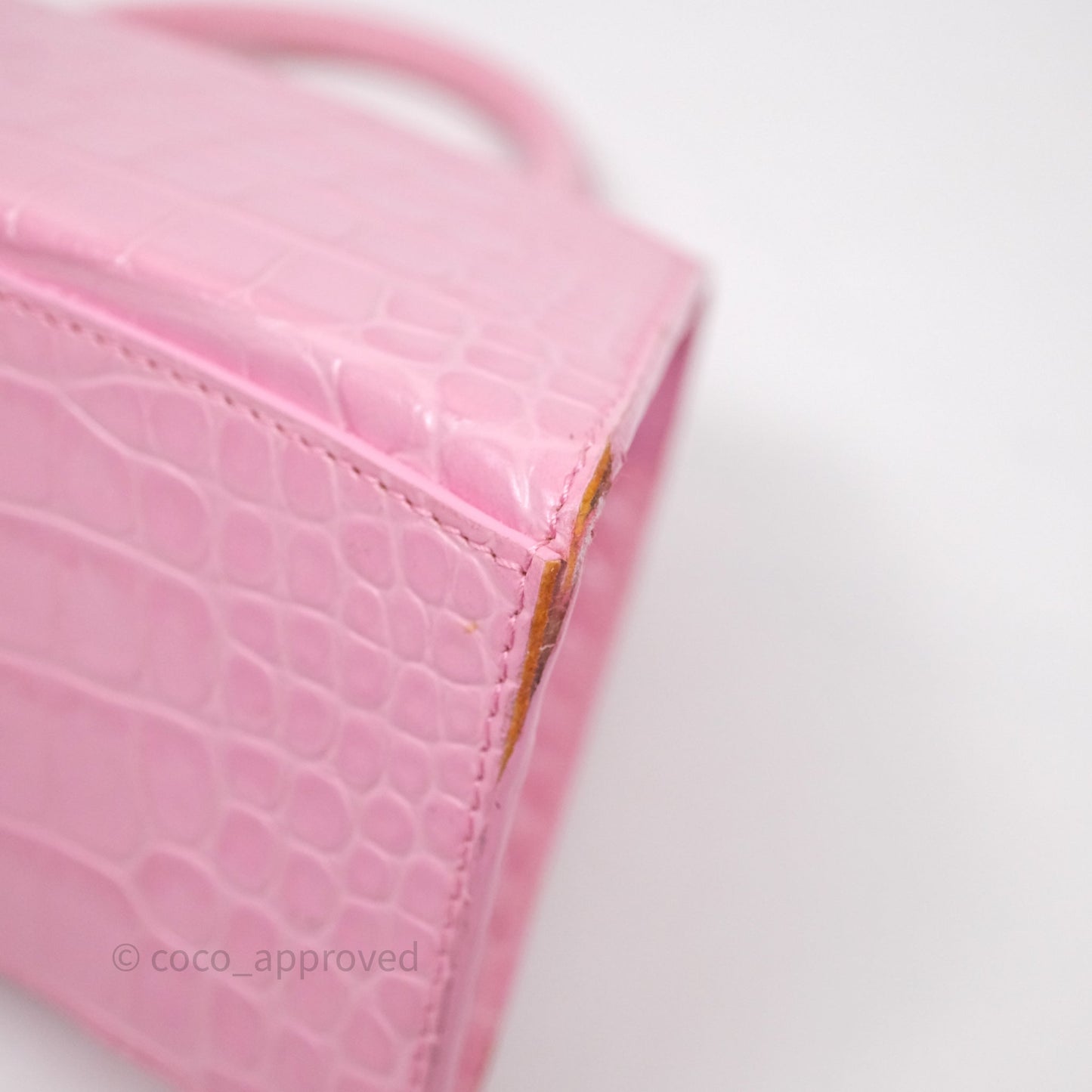 Balenciaga Small Hourglass Embossed Bag Pink