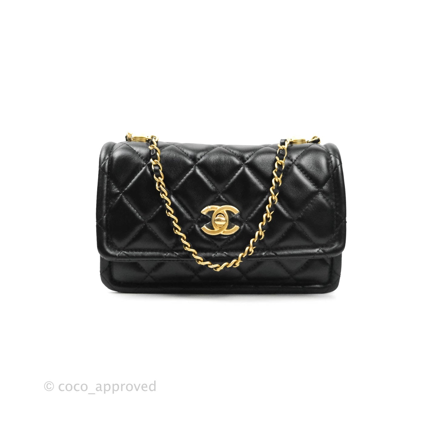 Chanel Clutch With Chain (O-purse-vanity With Chain) Black