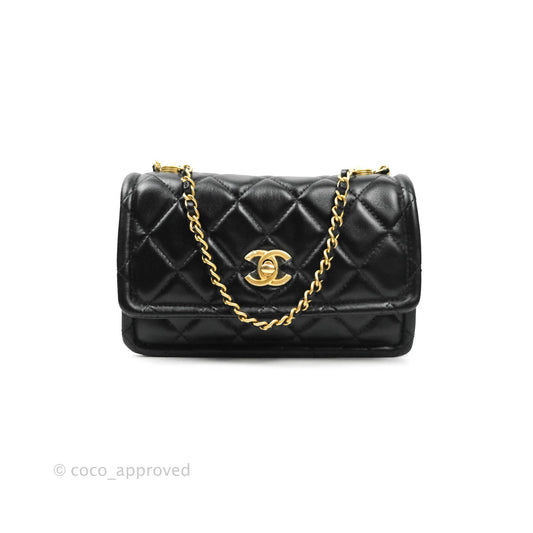 Chanel Clutch With Chain (O-purse-vanity With Chain) Black