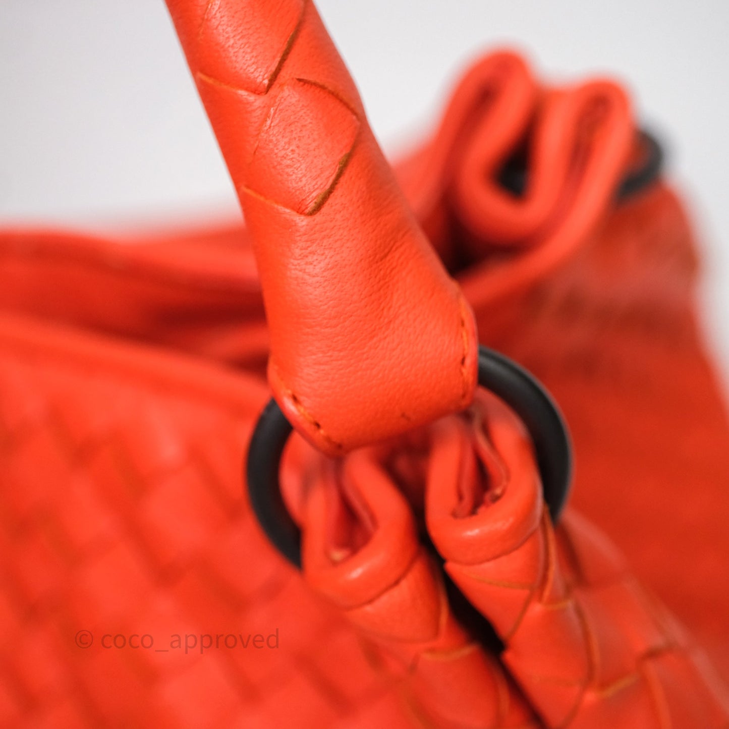 Bottega Veneta Nappa Intrecciato Parachute Tote Bag Orange