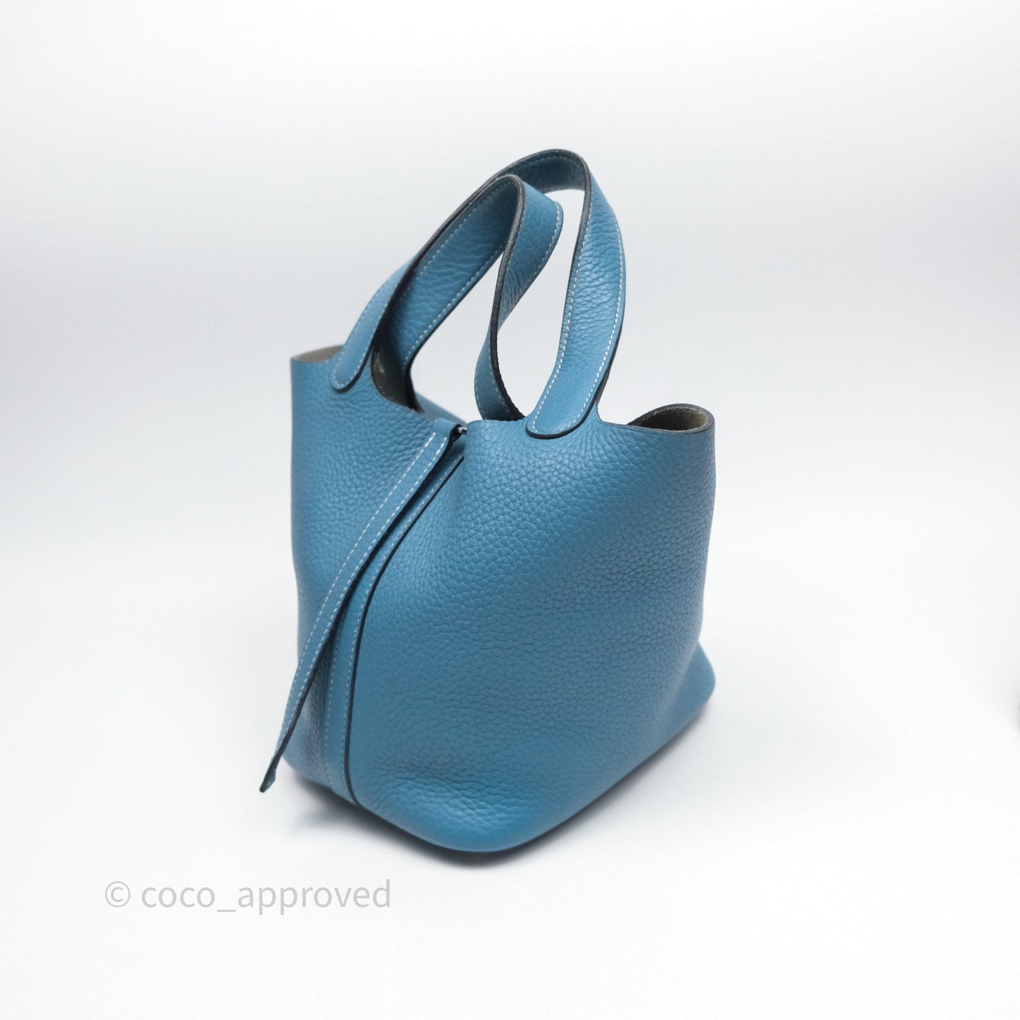 Hermès Picotin 18 Blue Jean 75 Clemence Palladium Hardware
