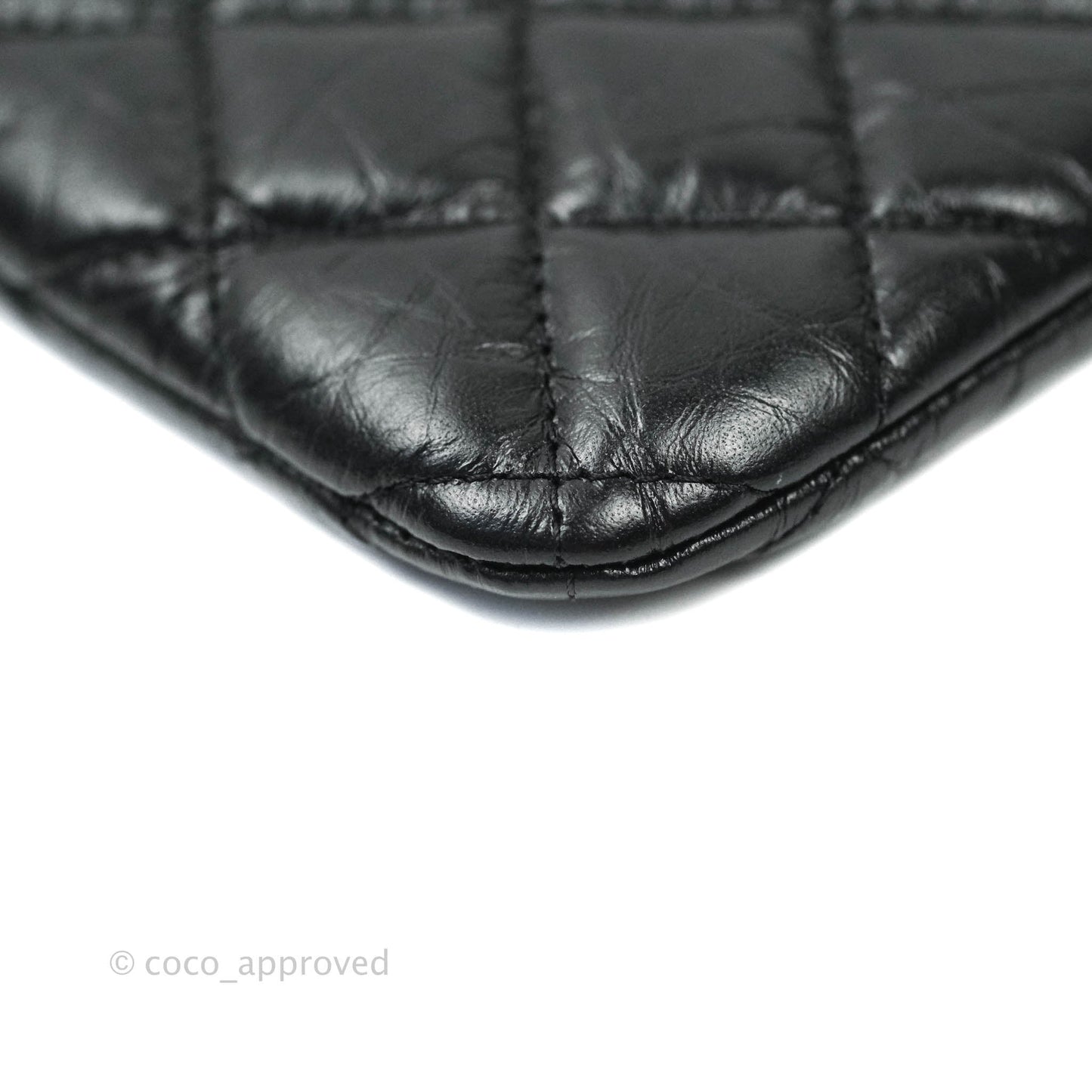 Chanel Quilted Small Reissue O Case Black Aged Calfskin So Black