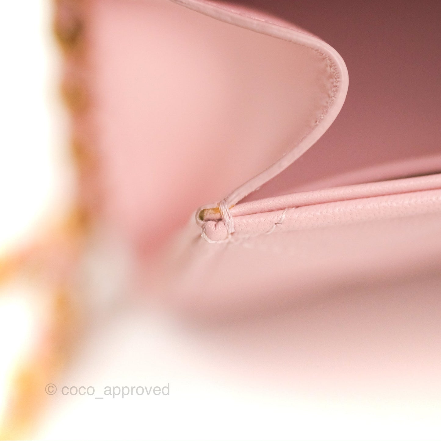 Chanel Enamel Top Handle Clutch with Chain Pink Lambskin Aged Gold Hardware 22B