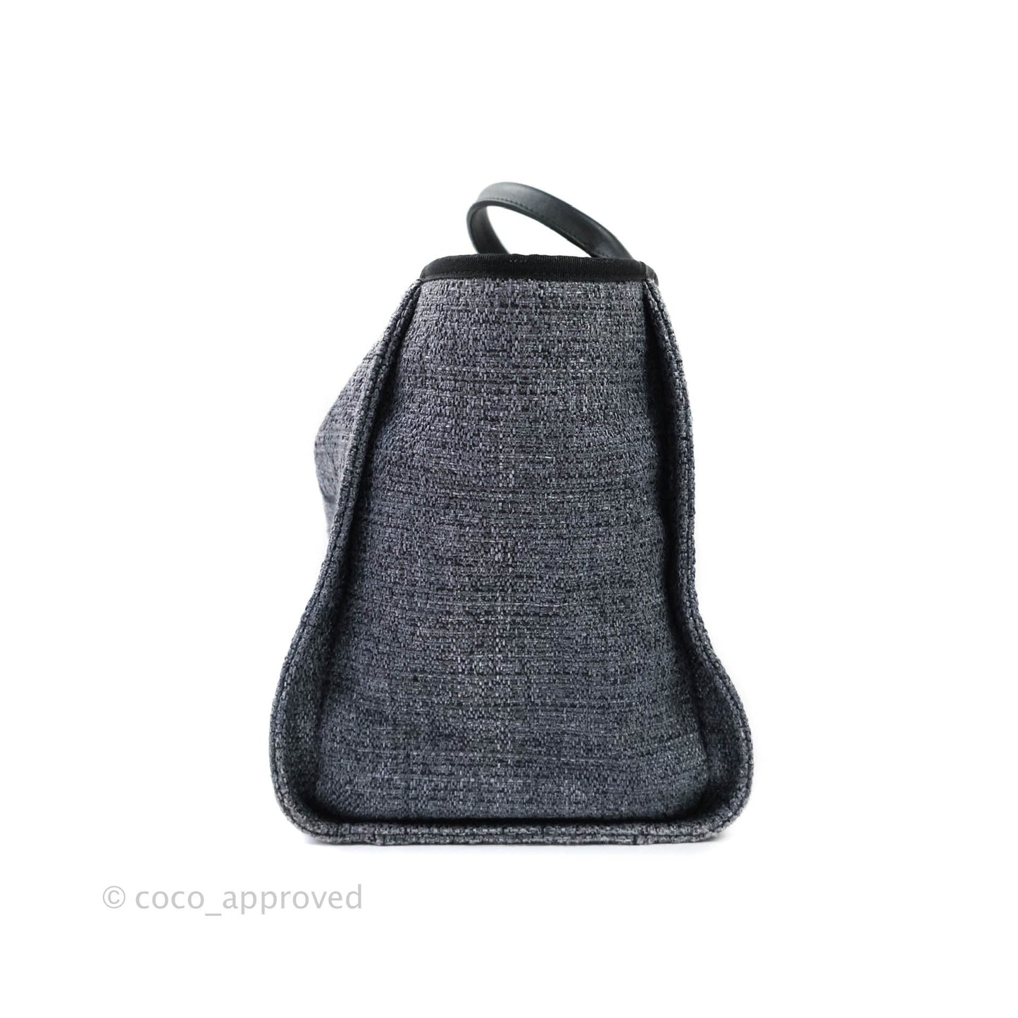 Chanel Large Deauville Charcoal Grey Canvas