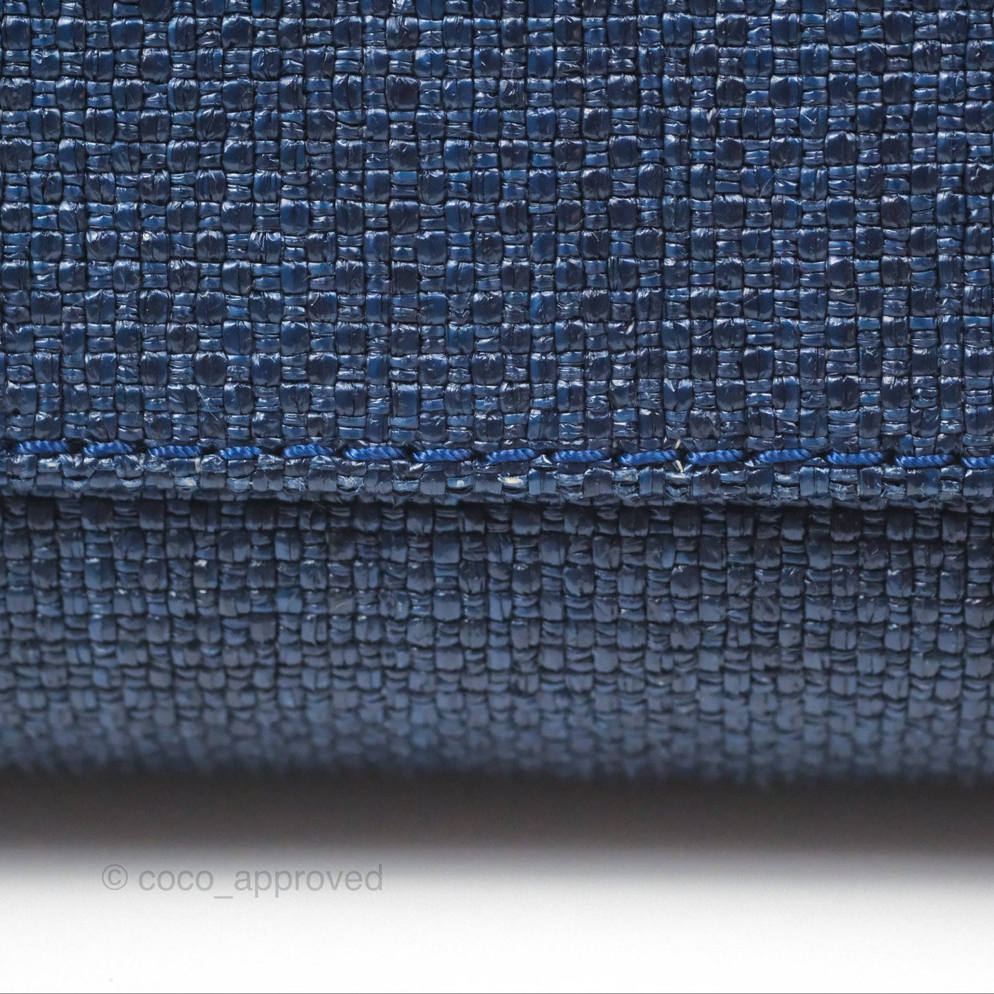 Chanel Medium Deauville Navy Canvas Gold Hardware