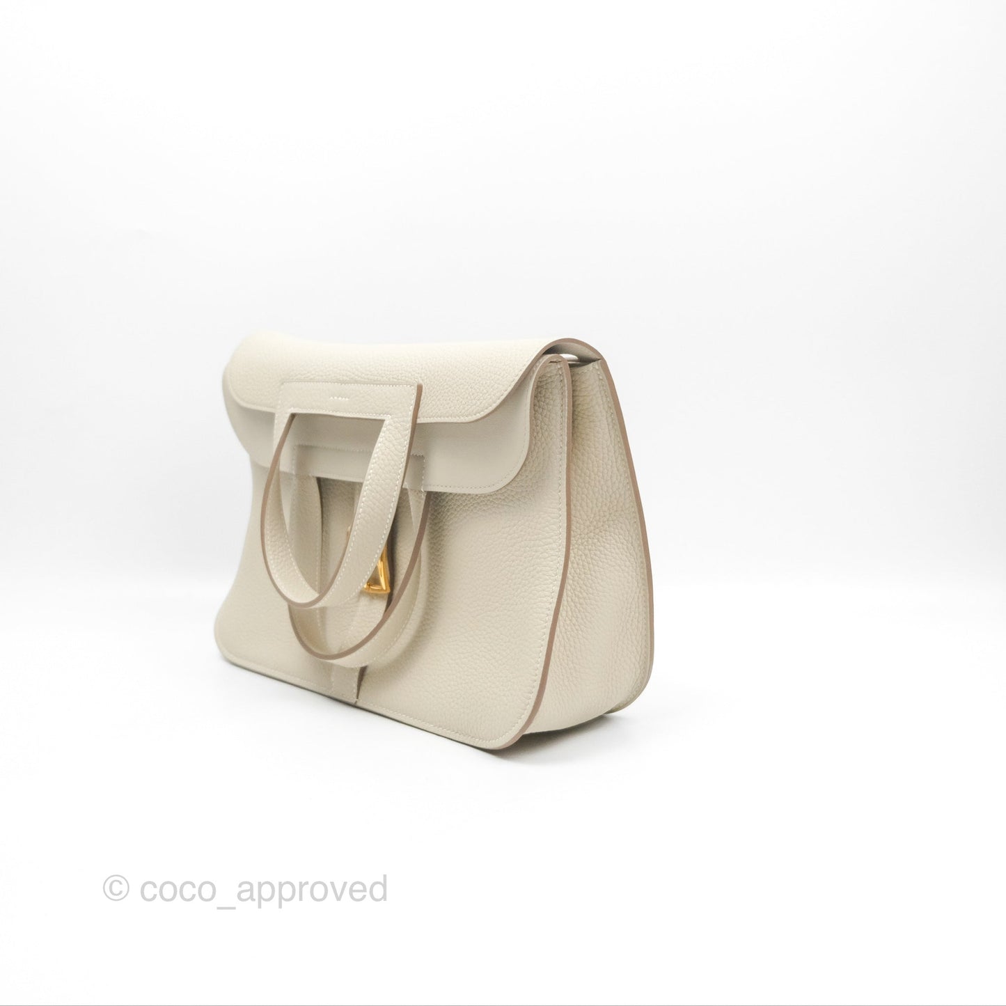 Hermès Halzan 31 Beton Clemence Gold Hardware