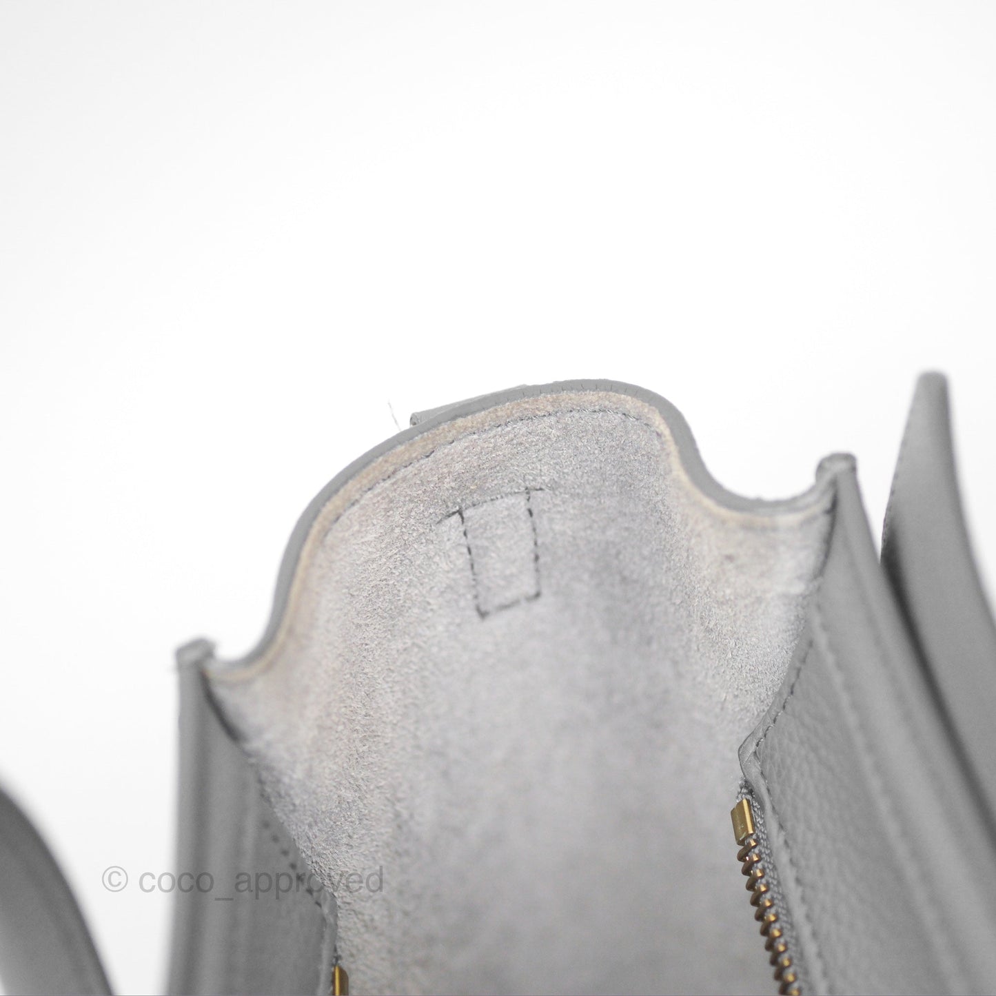 Celine Nano Luggage Bag Grey Drummed Calfskin