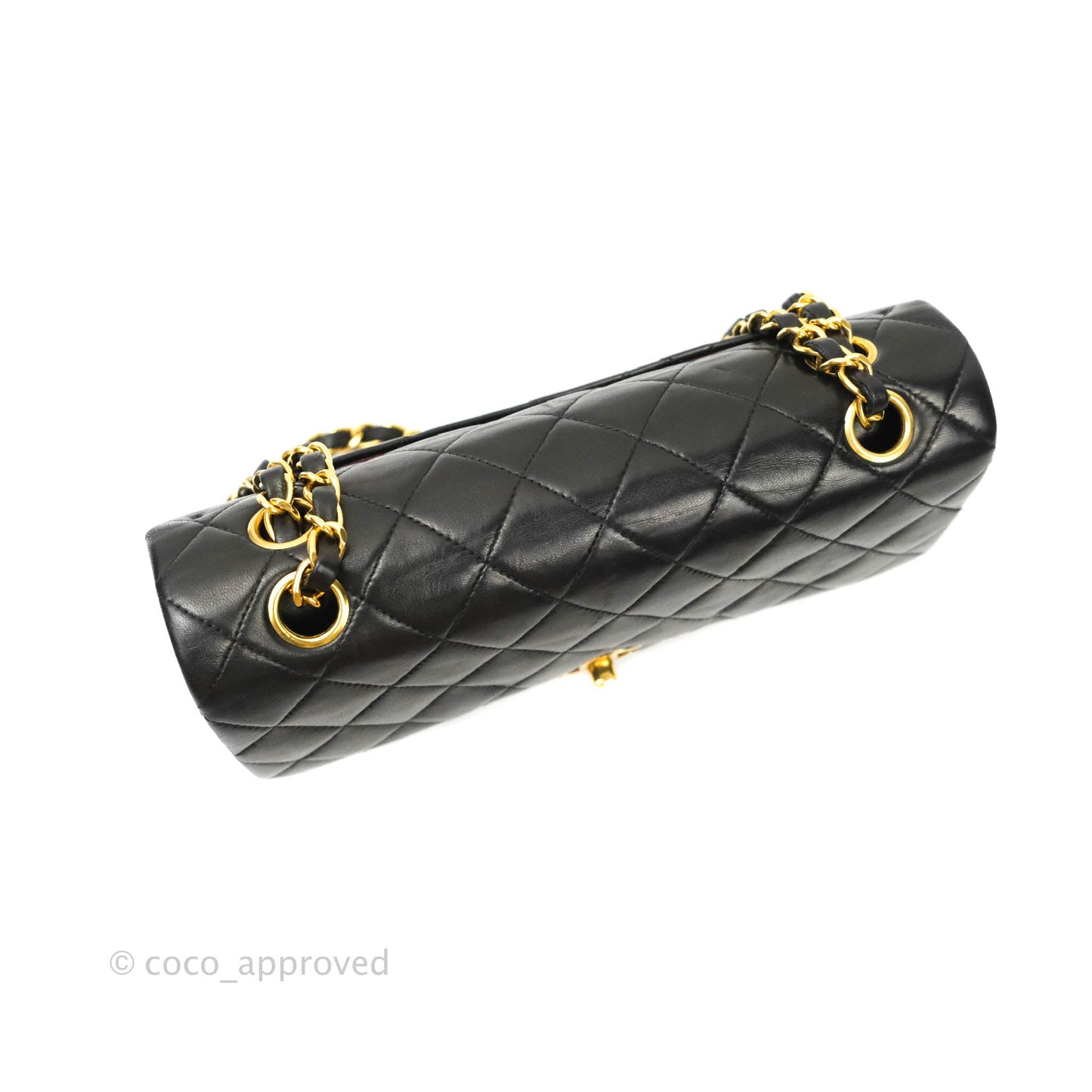 Chanel Classic Vintage Small S/M Flap Black Lambskin 24K Gold Hardware