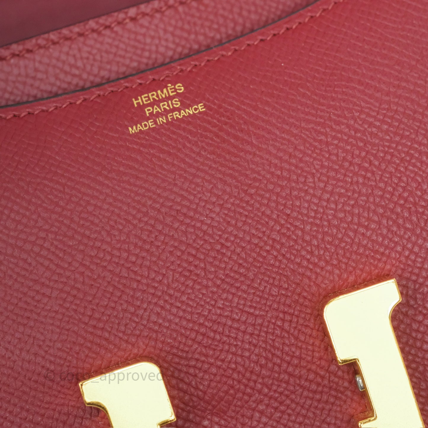 Hermès Constance Mini 18cm Rouge Grenat K1 Epsom Gold Hardware