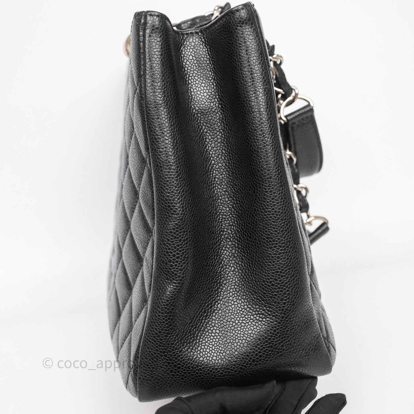 Chanel GST Black Caviar Silver Hardware
