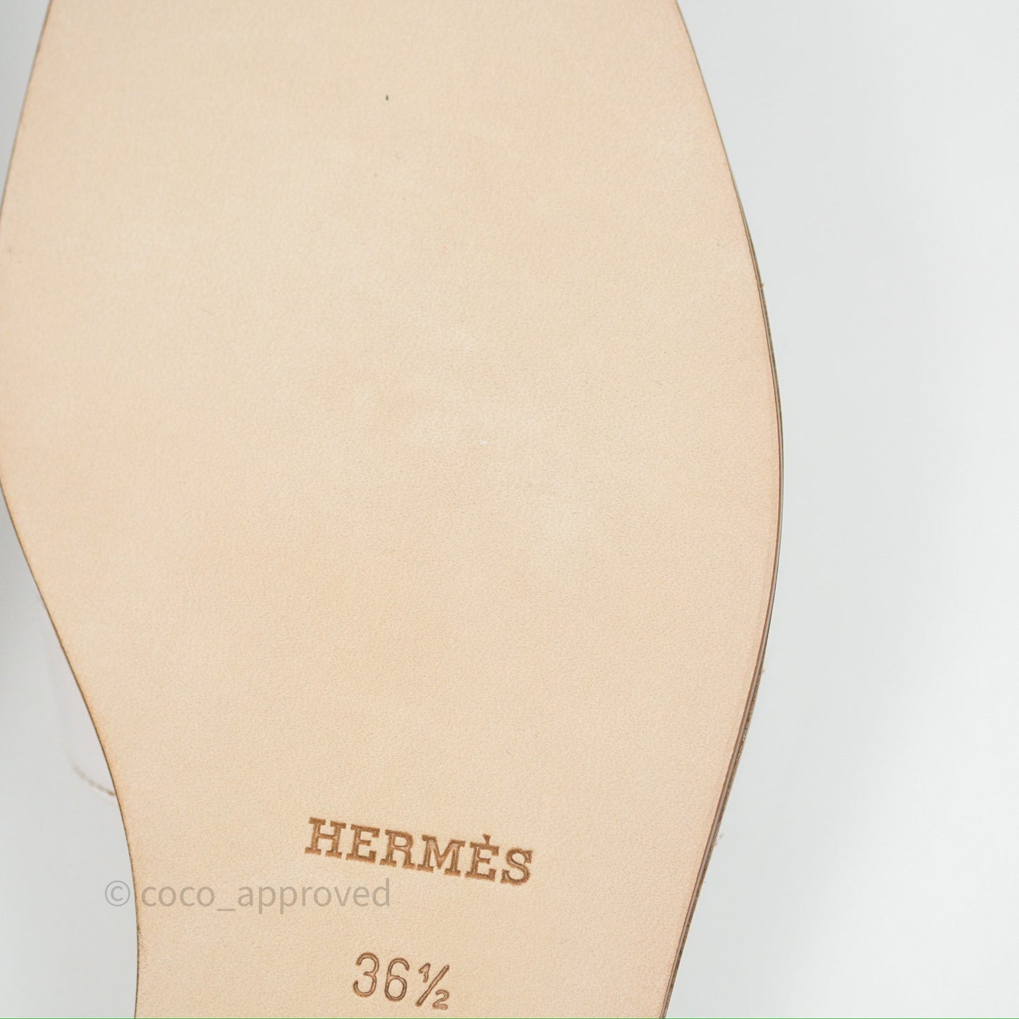 Hermès Oran Sandals in White Size 36.5