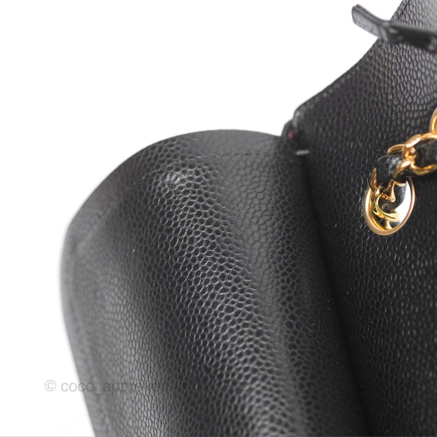 Chanel Classic M/L Medium Flap Quilted Black Caviar Gold Hardware