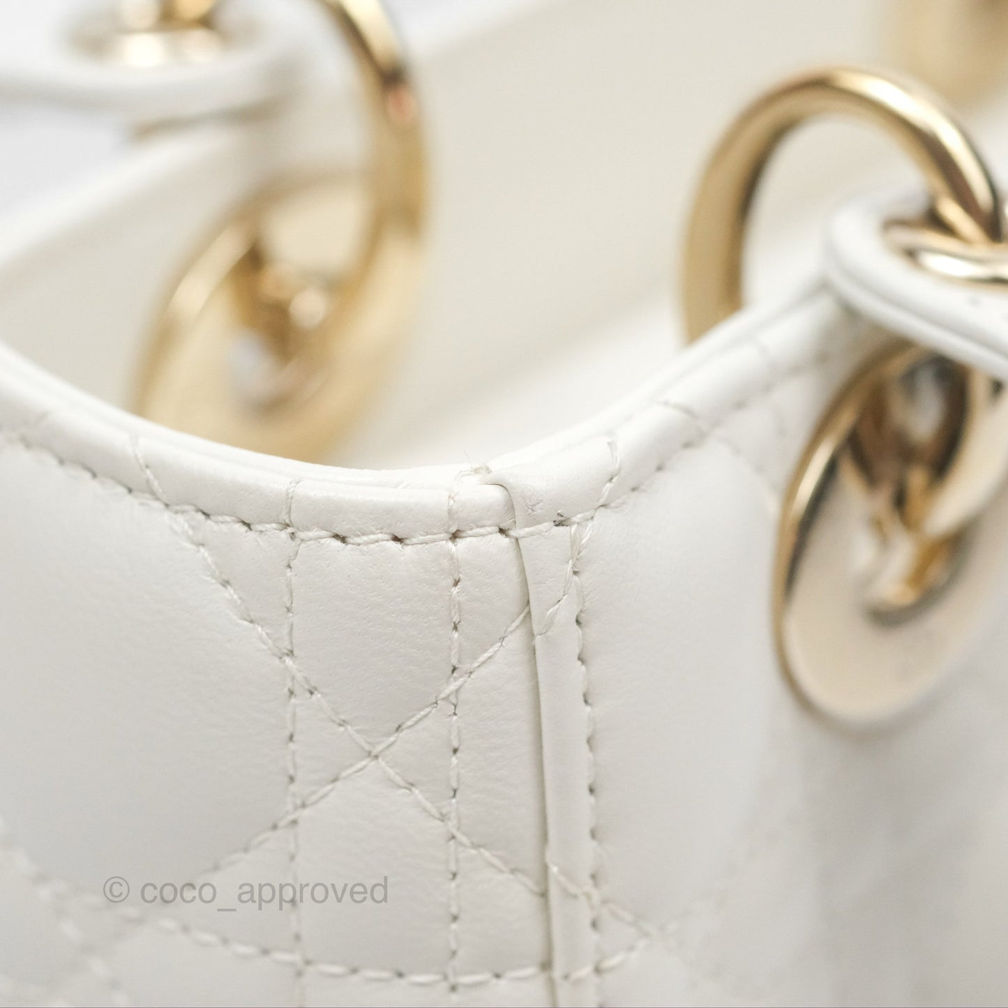 Christian Dior Small Lady Dior My ABCDior Bag Latte Cannage Lambskin