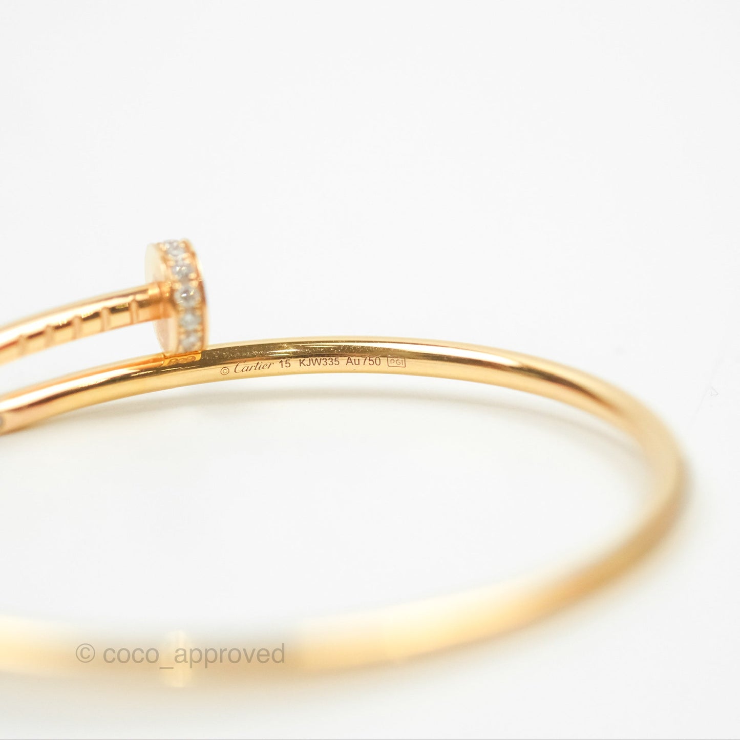 Cartier Small Juste Un Clou Bracelet 18K Yellow Gold Diamond