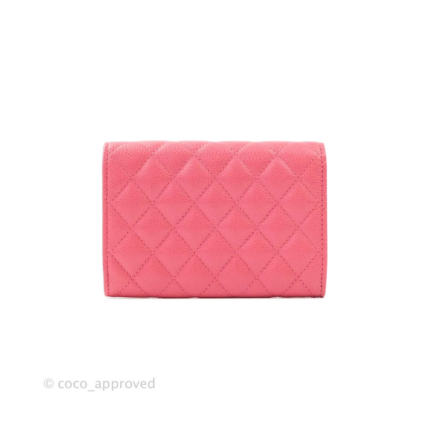 Chanel Classic Flap Wallet Pink Caviar Gold Hardware⁣ 18S