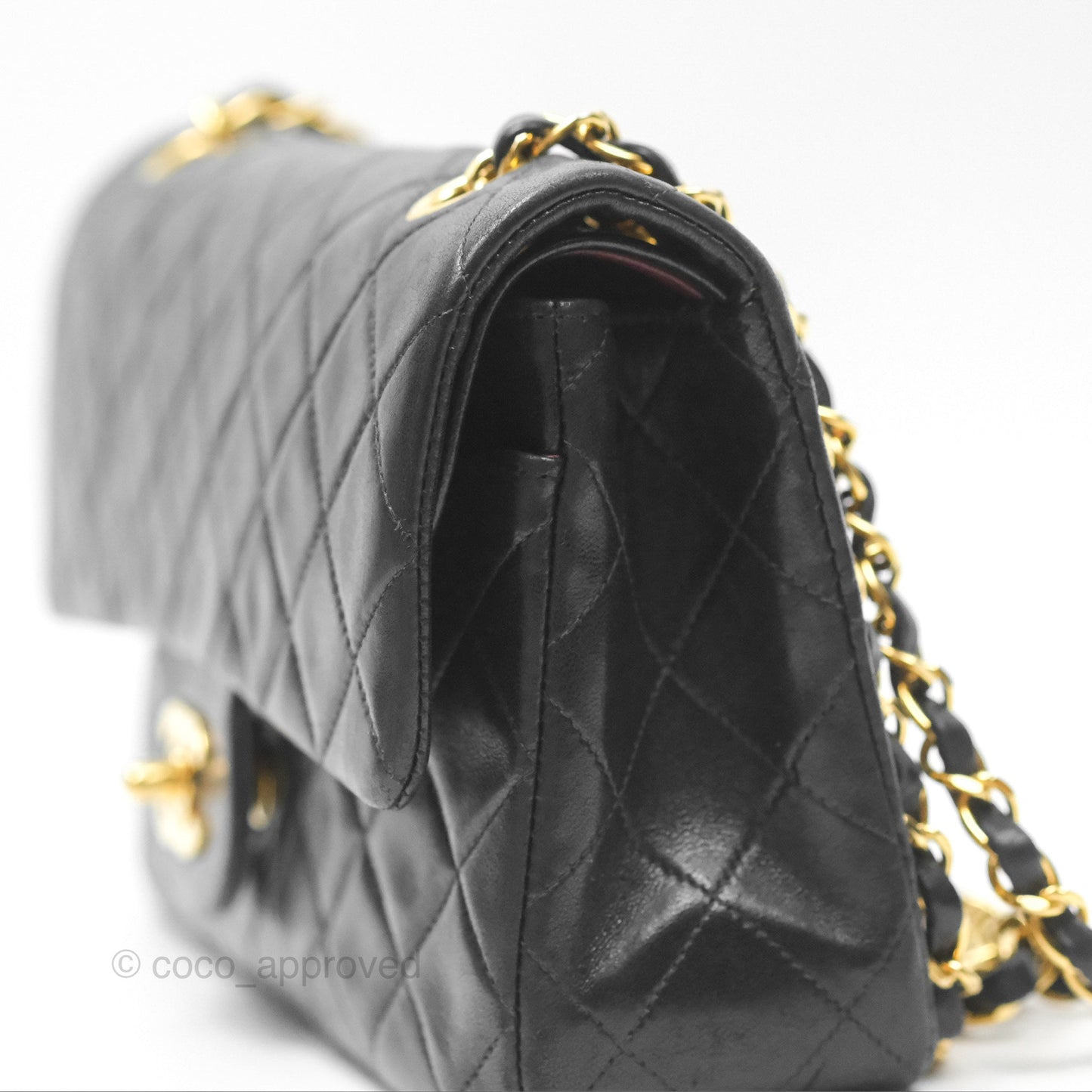 Chanel Classic Vintage Small Flap Black Lambskin 24K Gold Hardware
