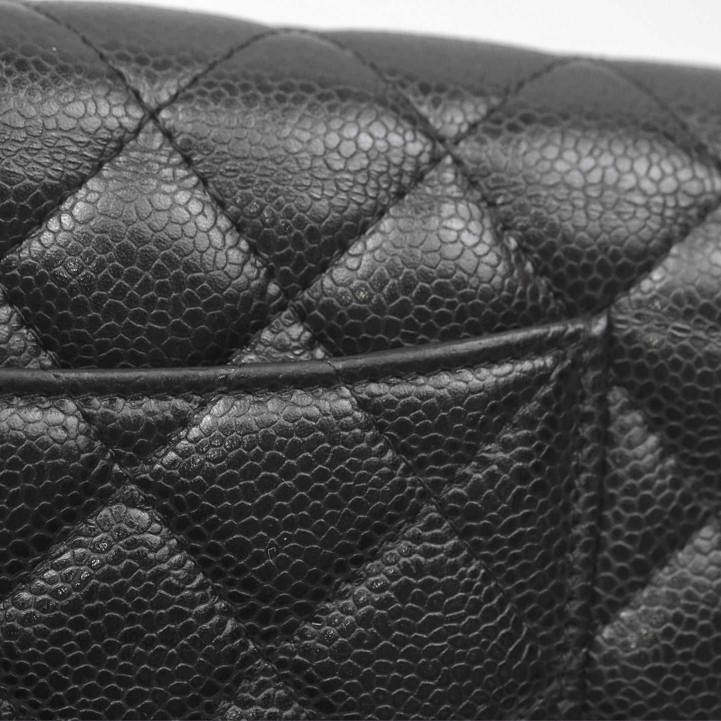 Chanel Classic Quilted Wallet On Chain WOC Black Caviar Gold Hardware