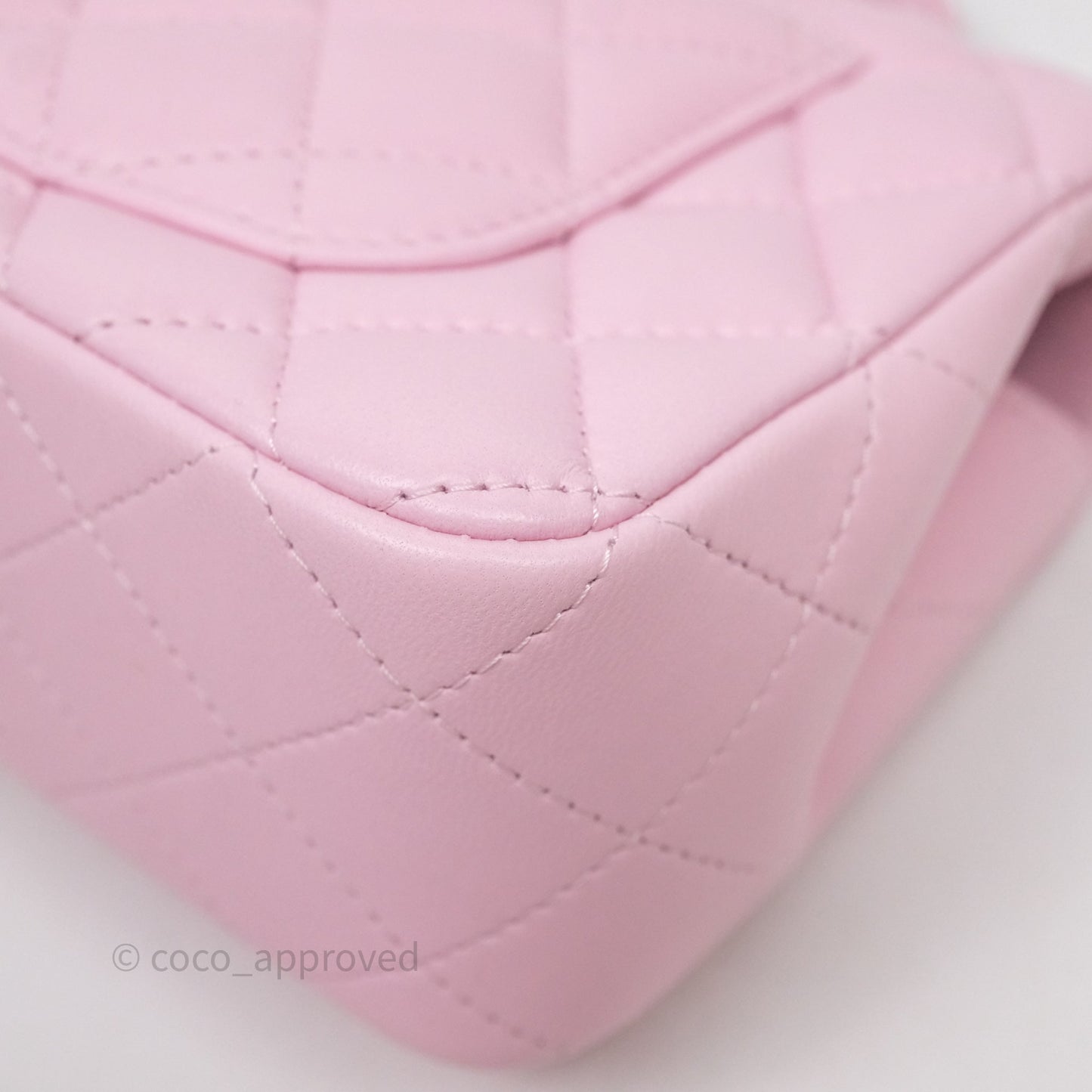 Chanel Top Handle Mini Rectangular Flap Pink Lambskin Gold Hardware