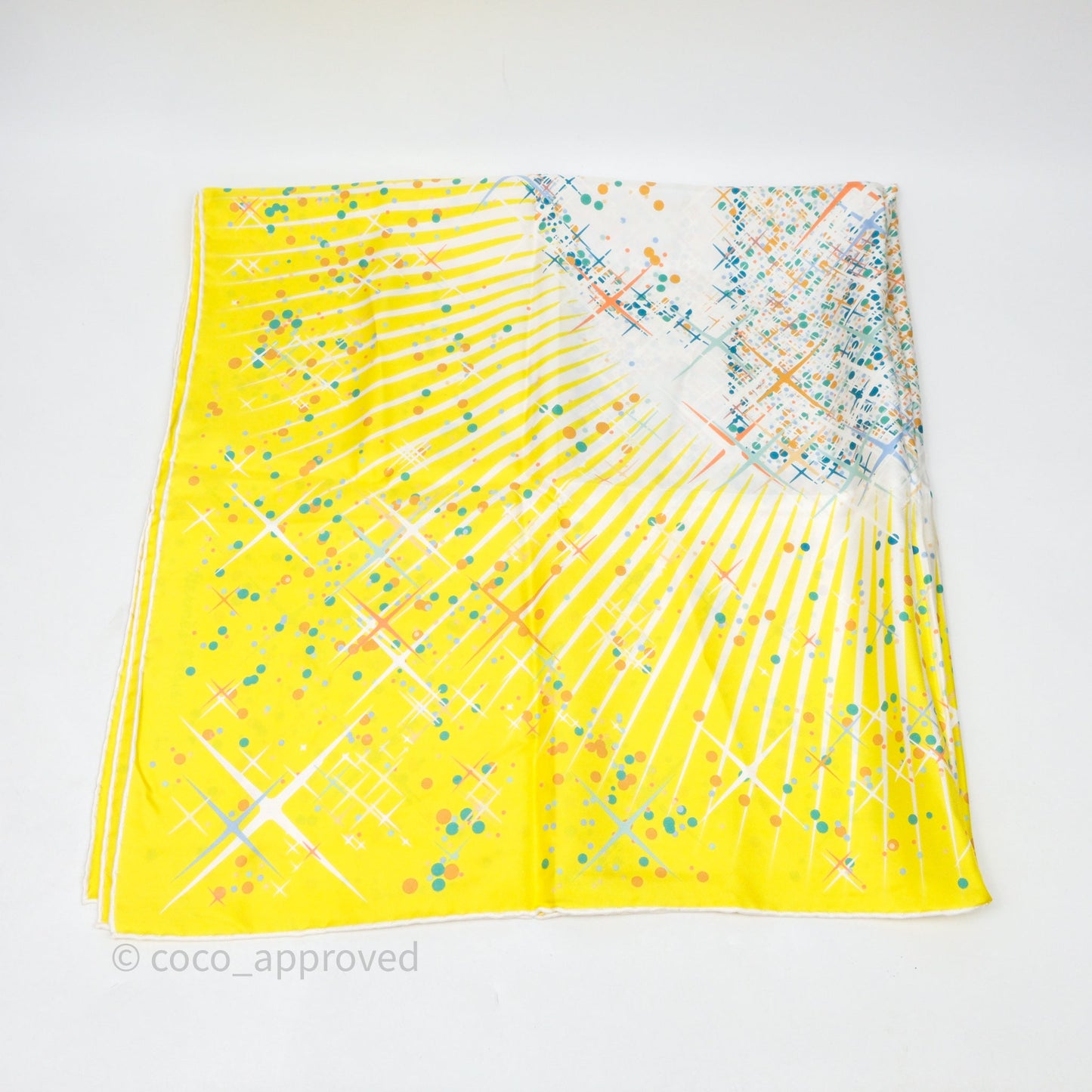 Hermes Magic Kelly Scarf Yellow 90