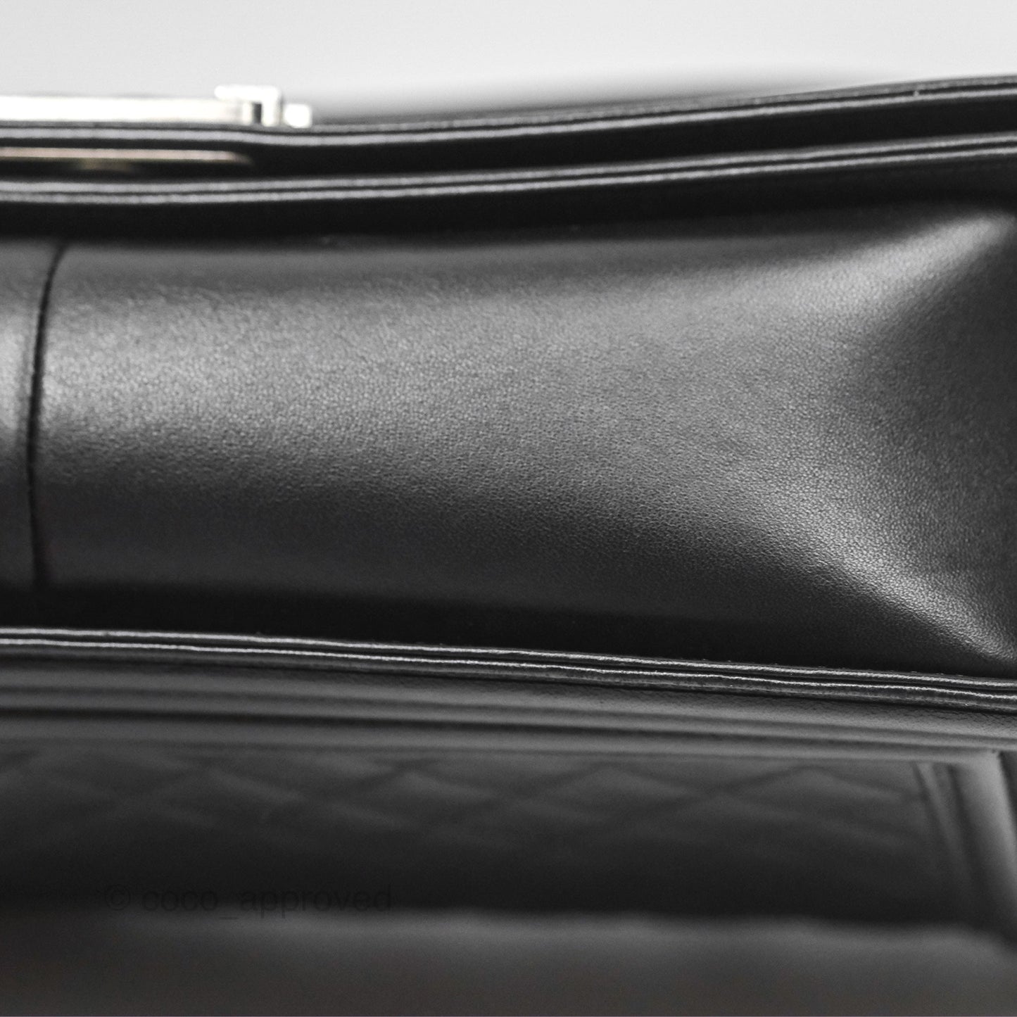 Chanel Quilted New Medium Boy Black Lambskin Ruthenium Hardware