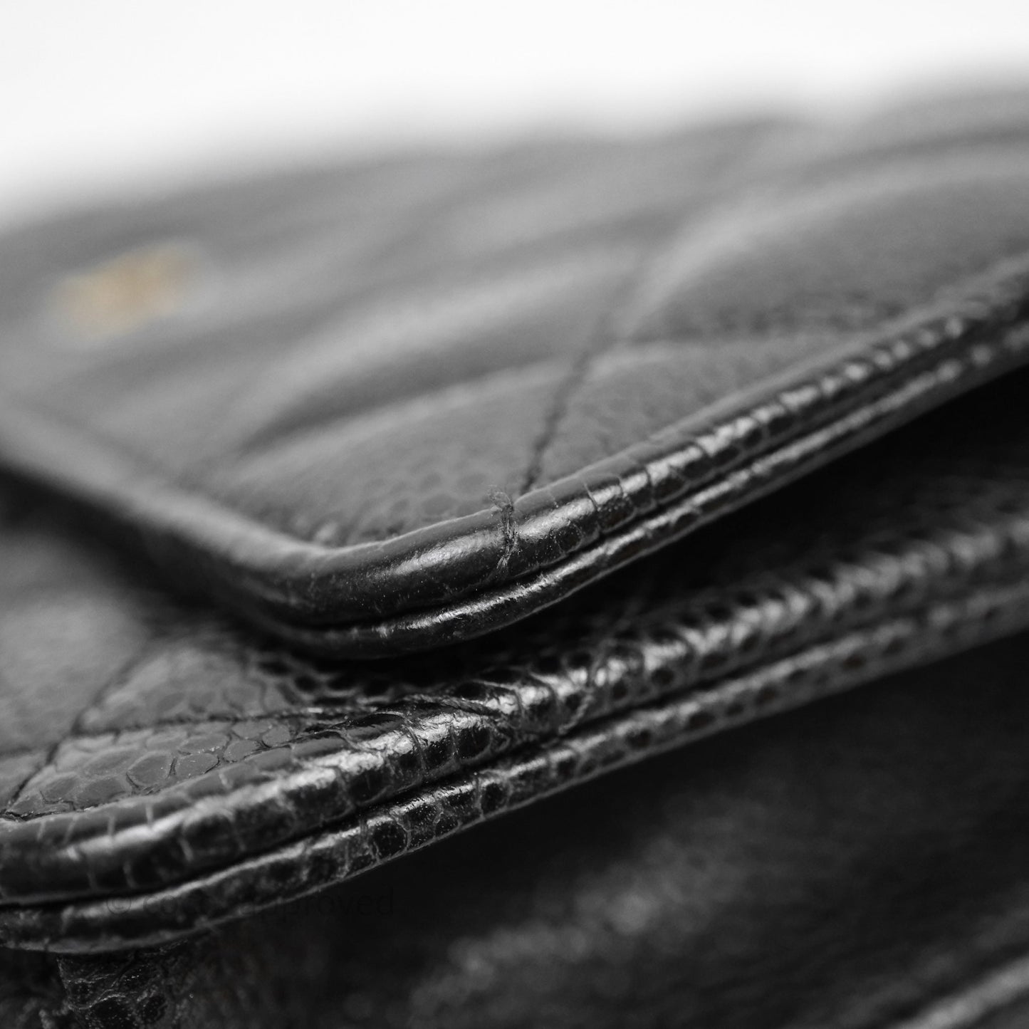 Chanel Classic Wallet On Chain WOC Quilted Black Caviar Gold Hardware