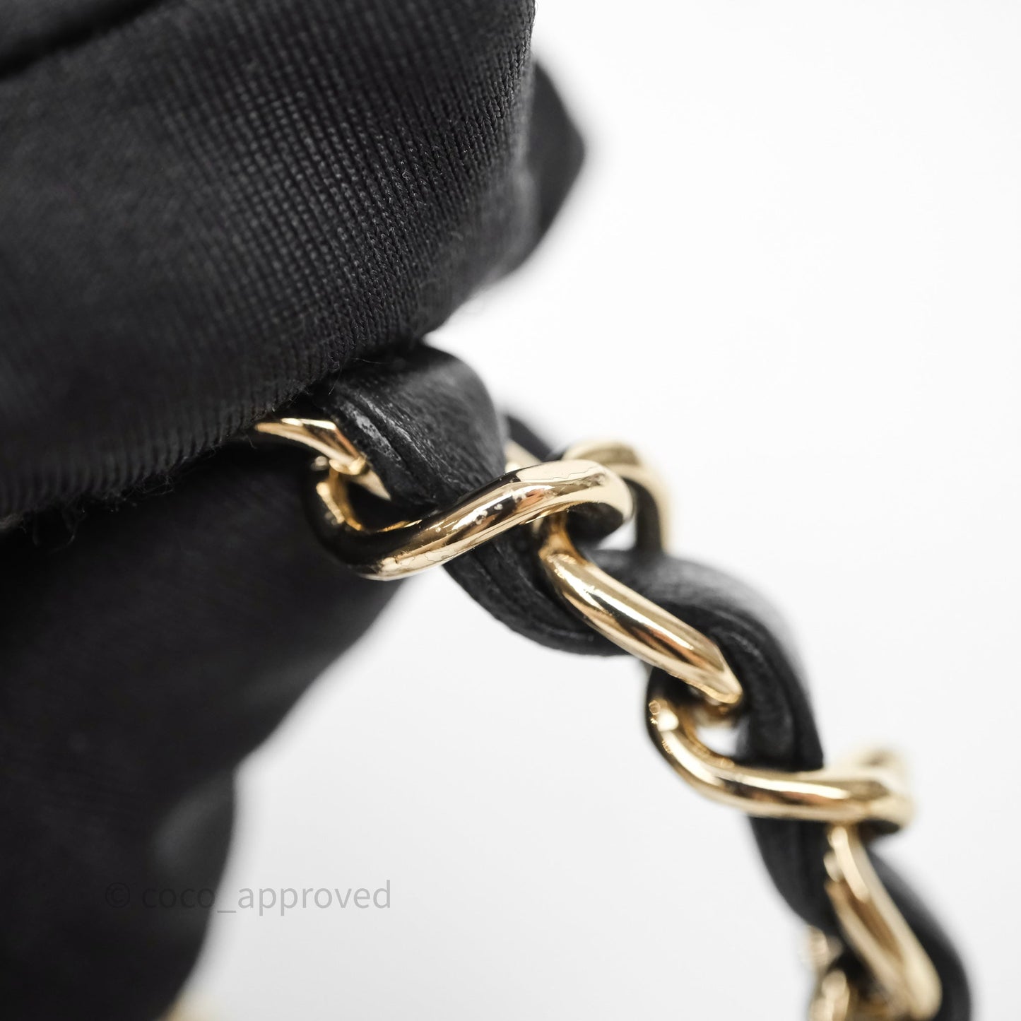 Chanel Mini Square Quilted Black Lambskin Gold Hardware