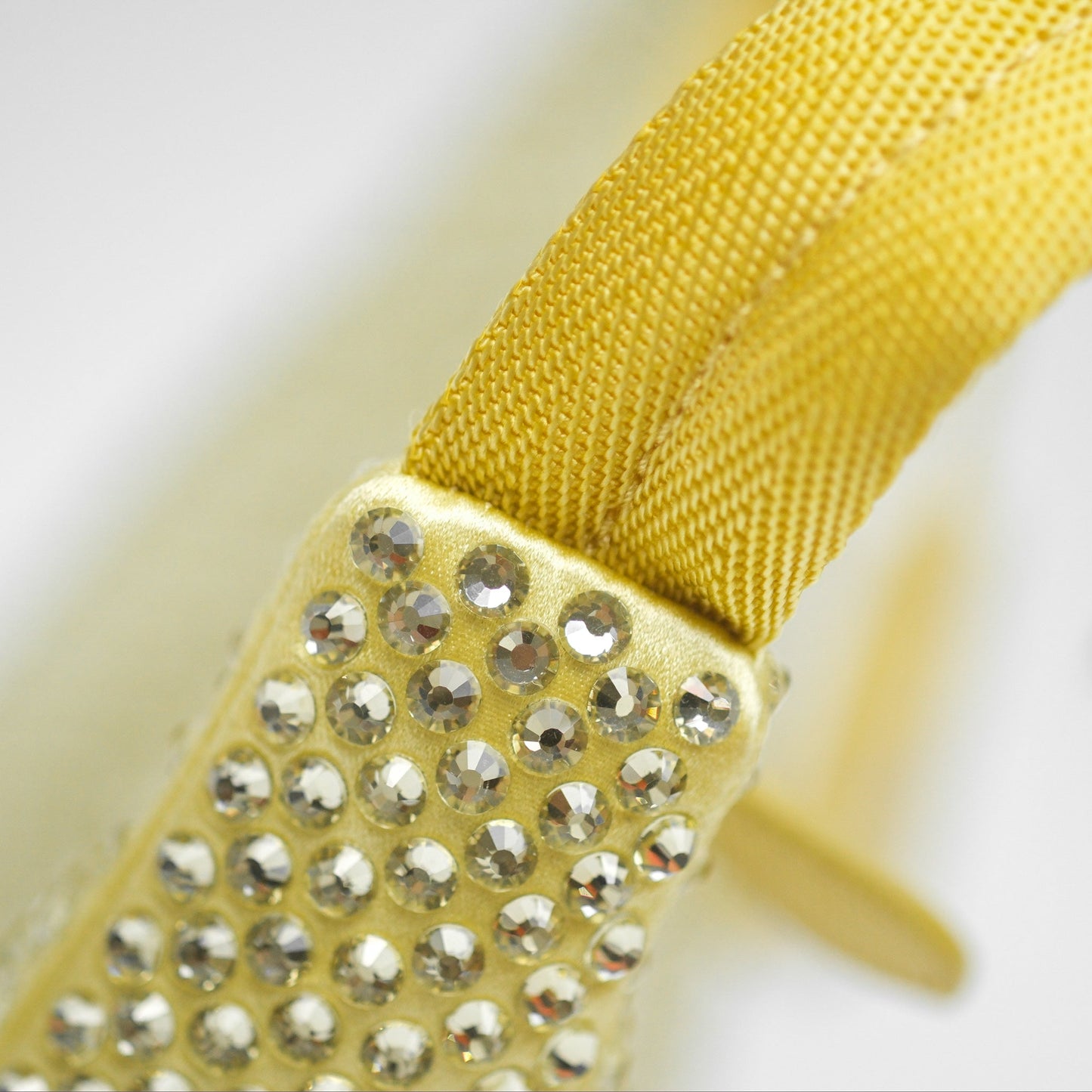 Prada Re-Edition 2000 Nylon Mini Bag Yellow Crystal Embellished