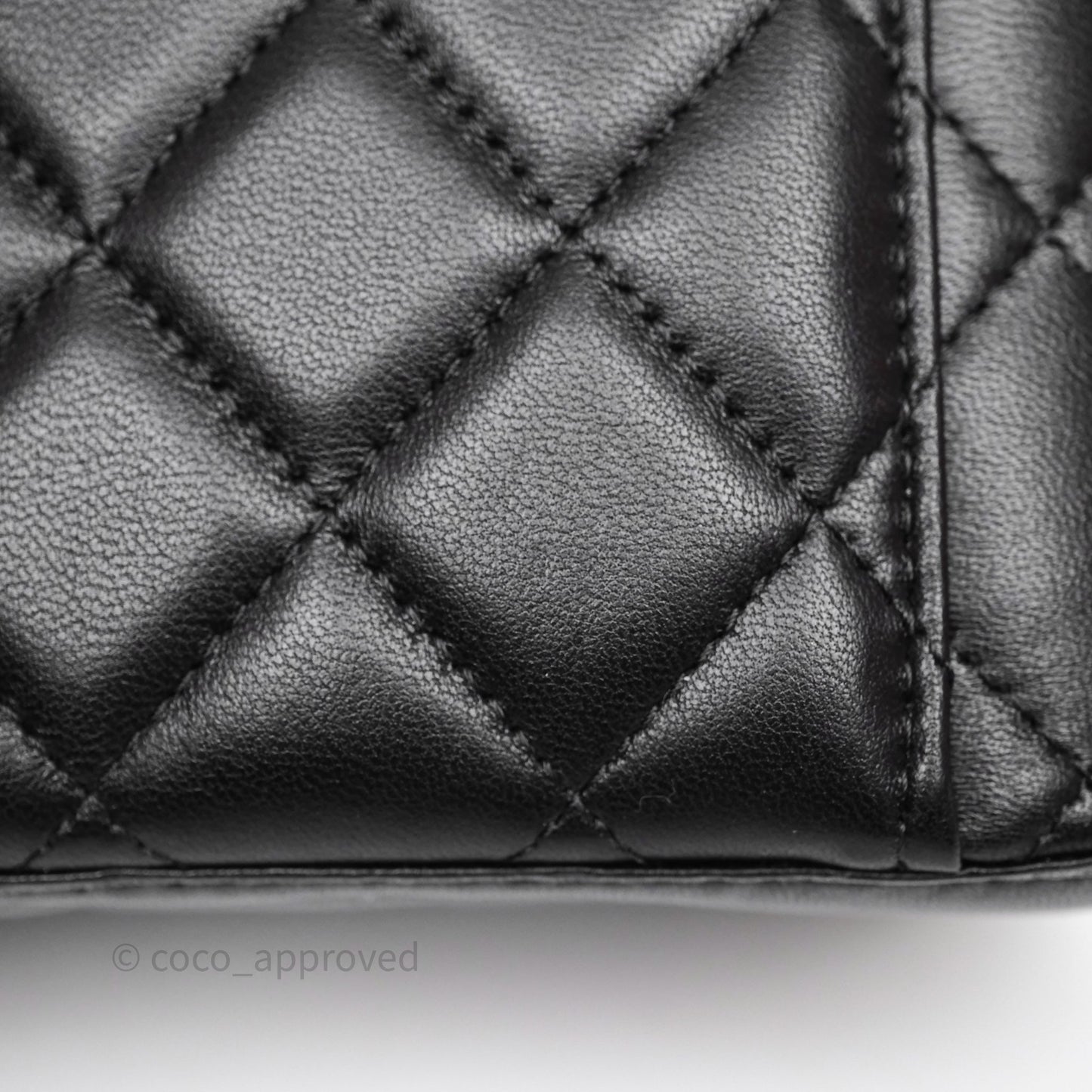 Chanel Vanity Rectangular Metal Top Handle Black Lambskin Aged Gold Hardware