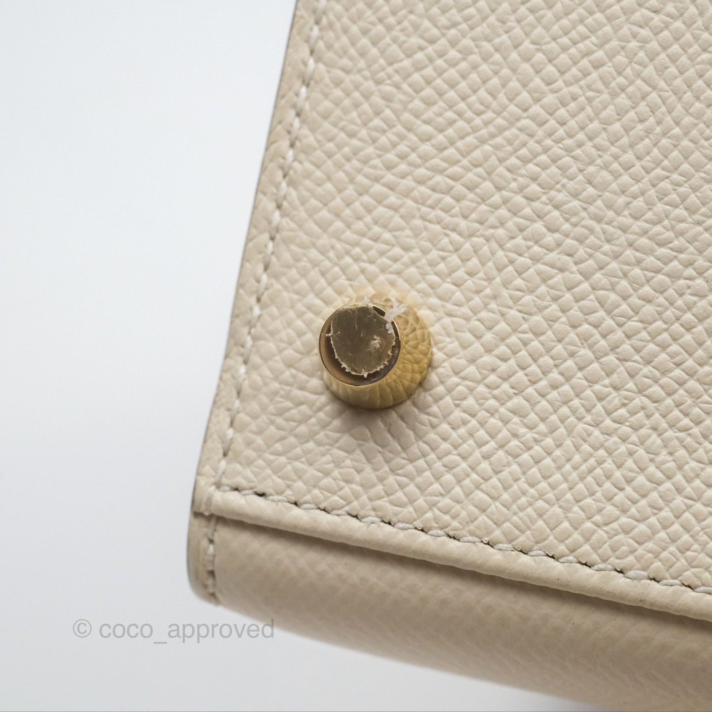 Hermès Kelly 28 Sellier Craie 10 Epsom Gold Hardware