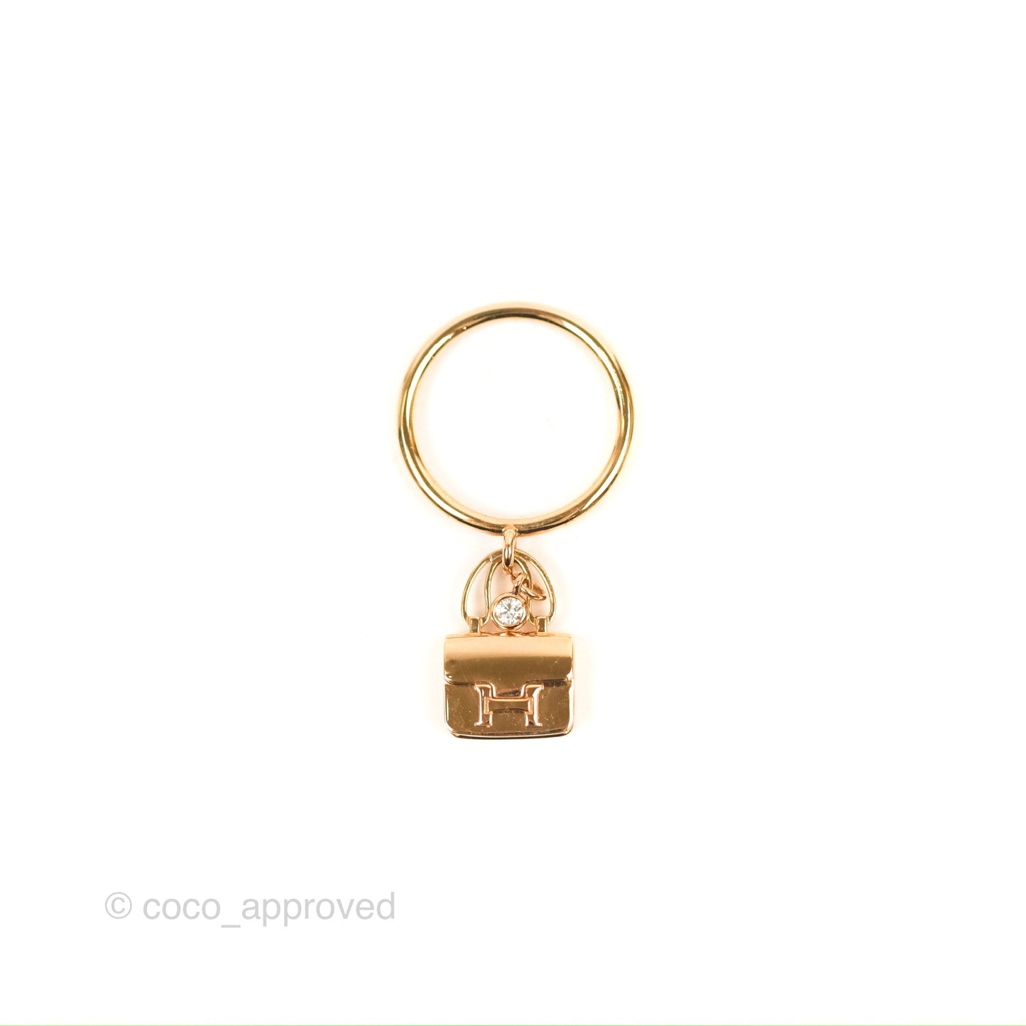 Hermès Amulettes Constance Ring Rose Gold Size 51