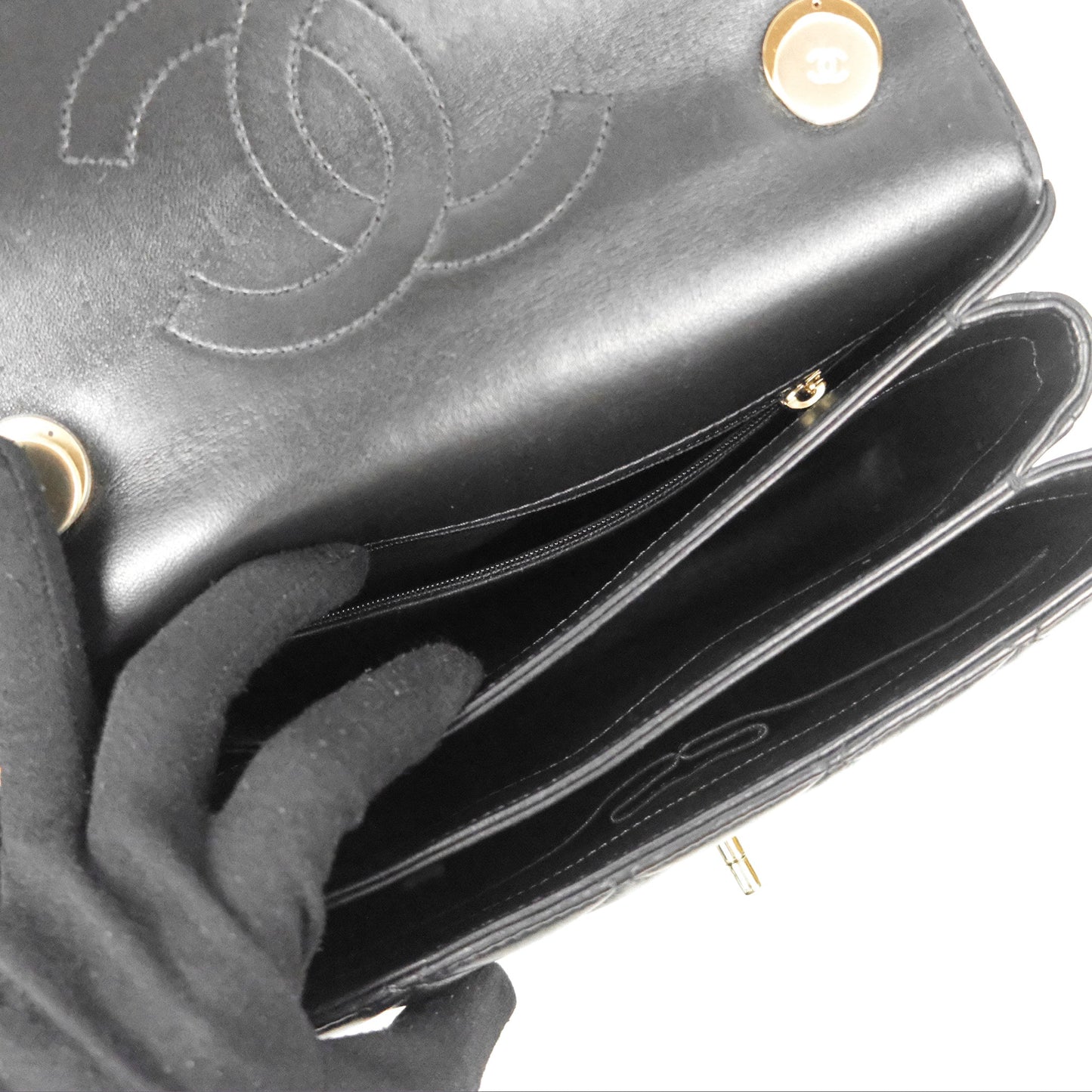 Chanel Trendy CC Small Black Lambskin Gold Hardware
