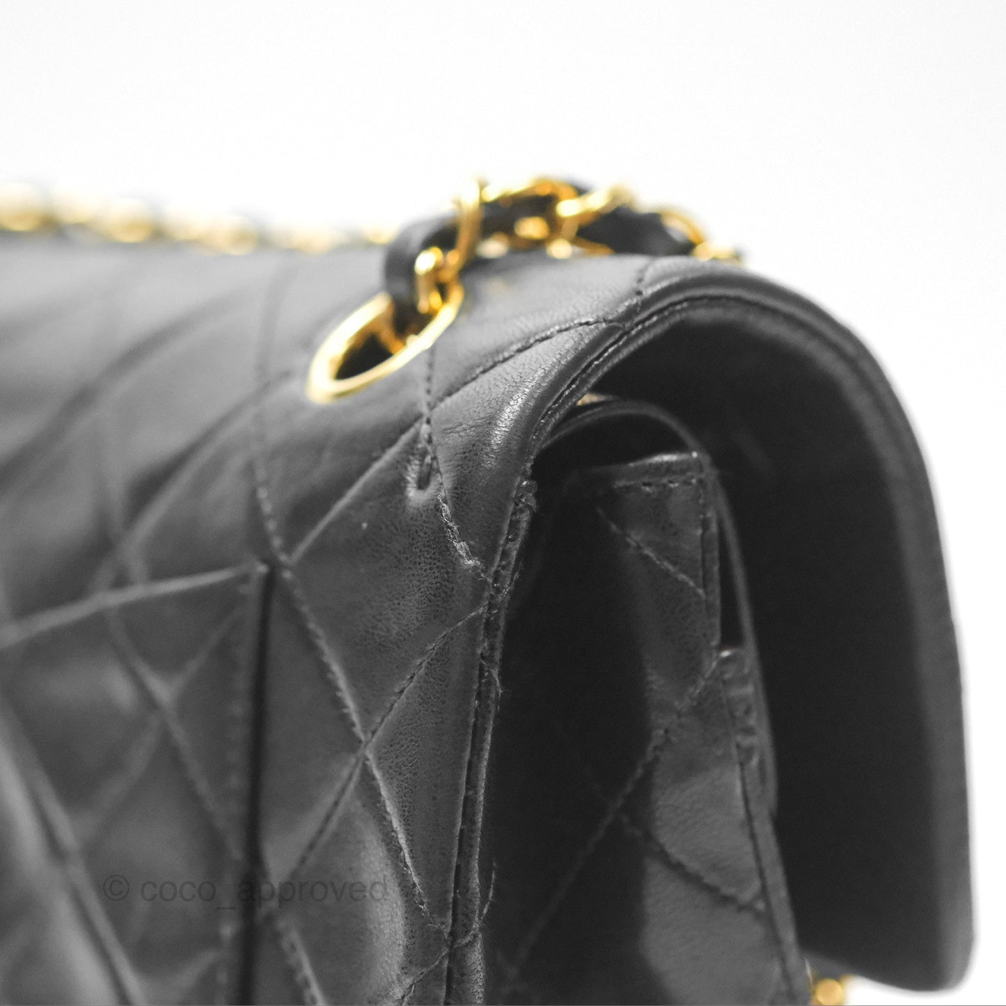 Chanel Classic Vintage Small Flap Black Lambskin 24K Gold Hardware