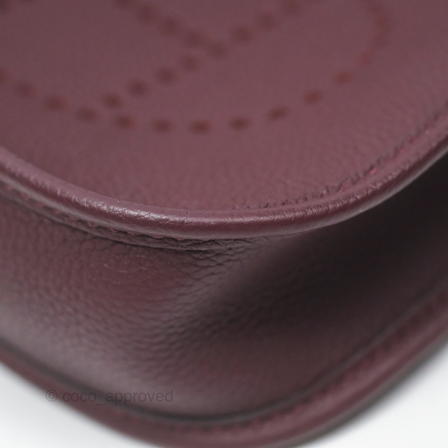 Hermès Mini Evelyne 16 Bordeaux 57 Taurillon Maurice Palladium Hardware