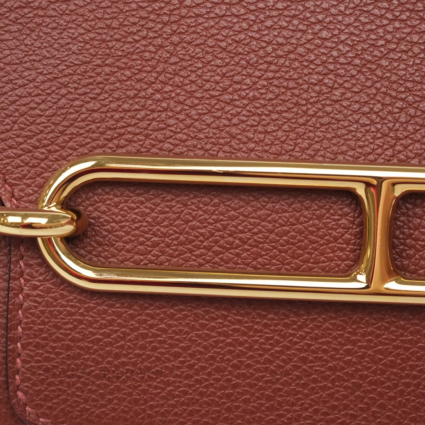 Hermès Mini Roulis Rouge H 55 Evercolor Gold Hardware