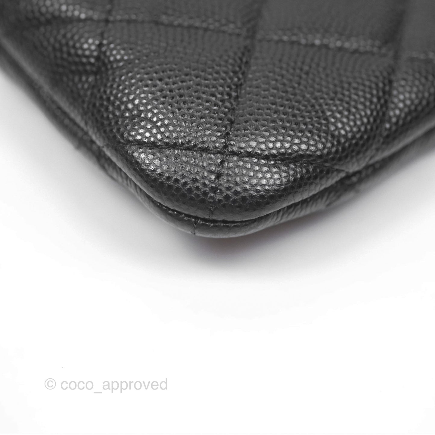 Chanel Quilted Mini O Case Black Caviar Gold Hardware