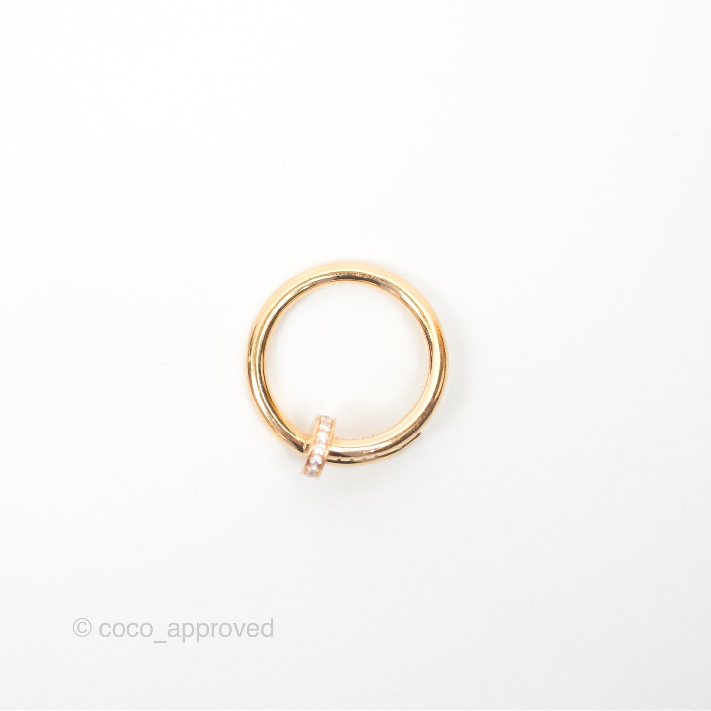 Cartier Juste Un Clou Ring Rose Gold Diamonds Size 57