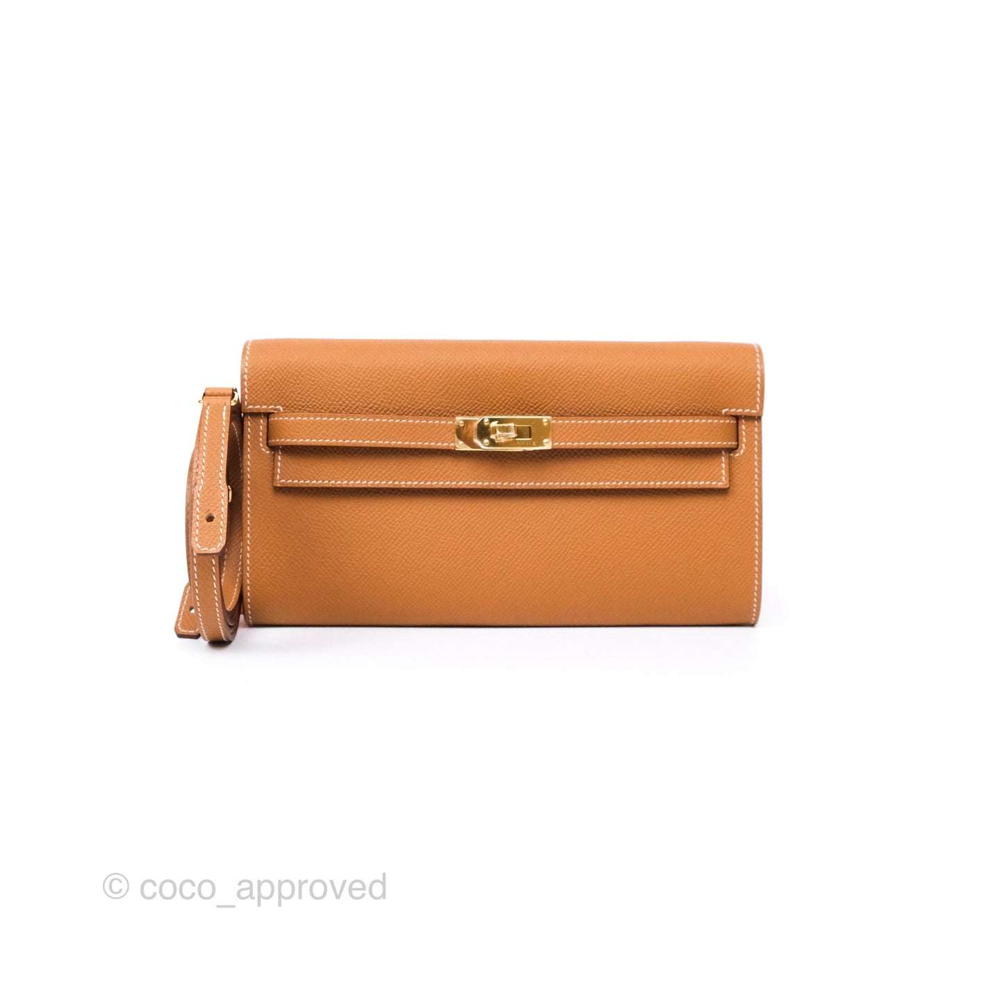 Hermès Kelly To Go Wallet Gold 37 Epsom Gold Hardware