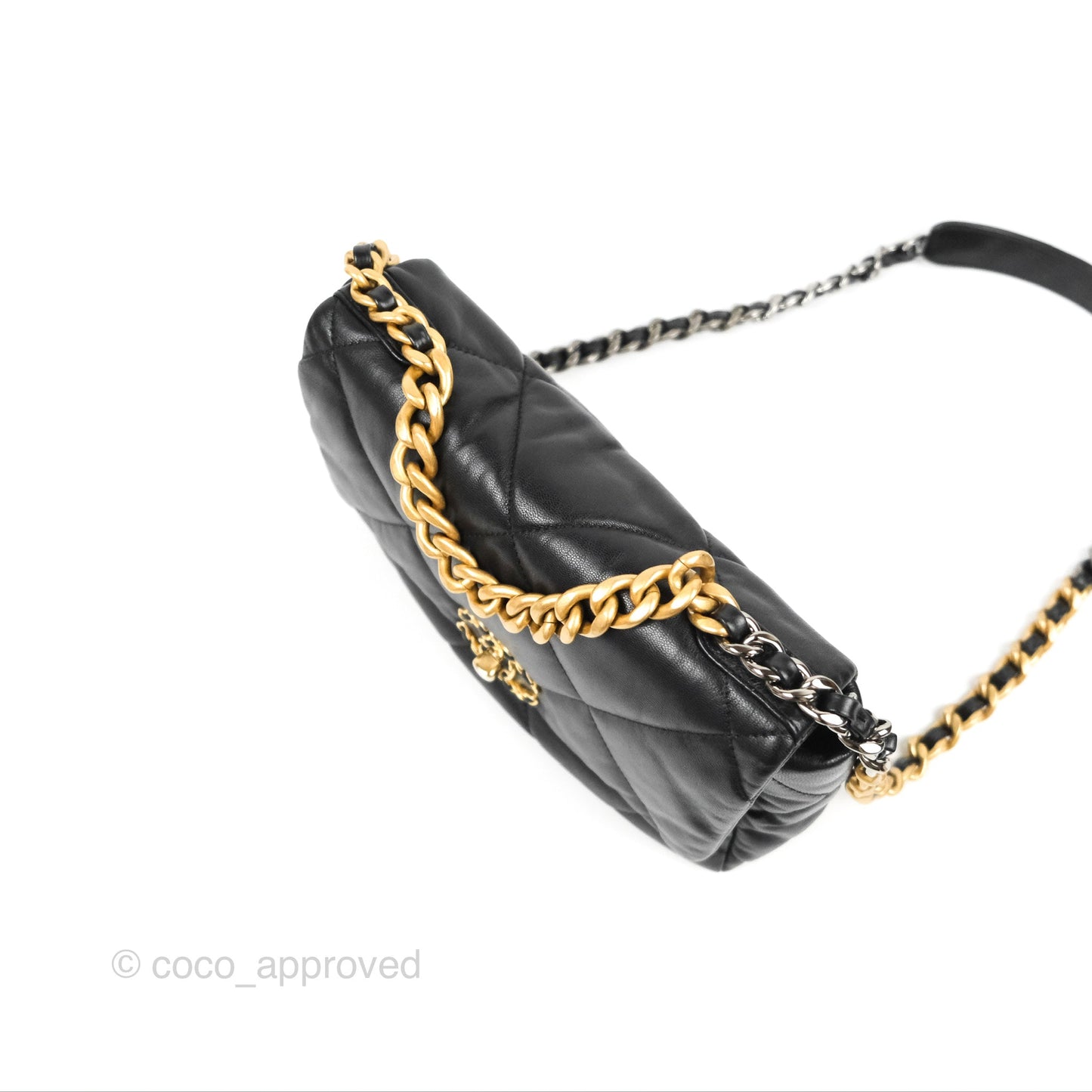 Chanel 19 Small Black Goatskin Mixed Hardware