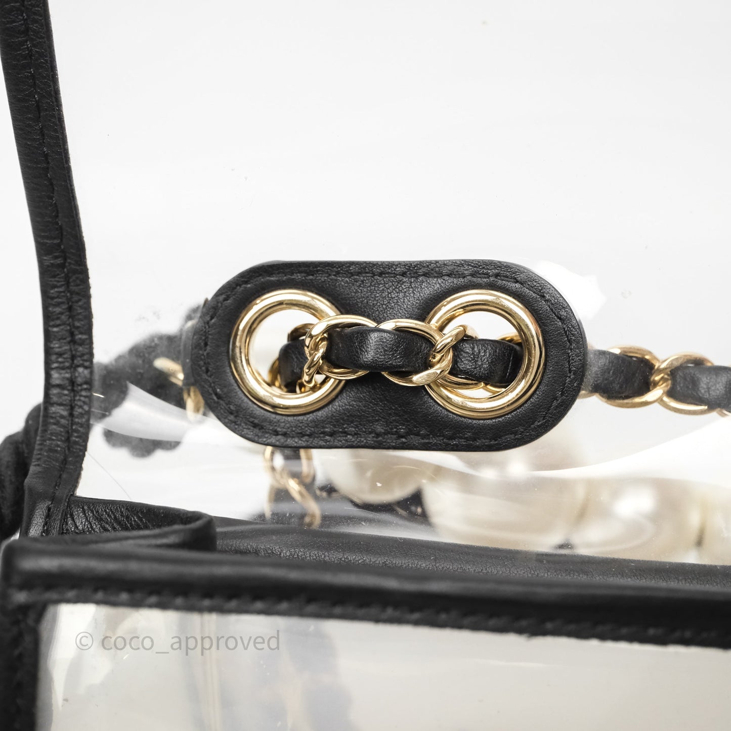 Chanel Medium Sand By The Sea PVC Flap Black Lambskin Gold Hardware