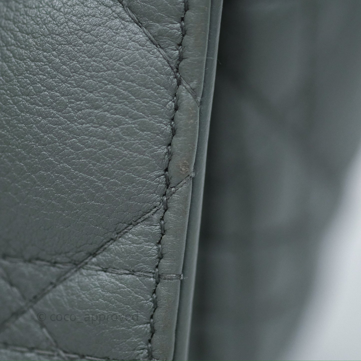 Dior Small Caro Bag Grey Supple Cannage Calfskin