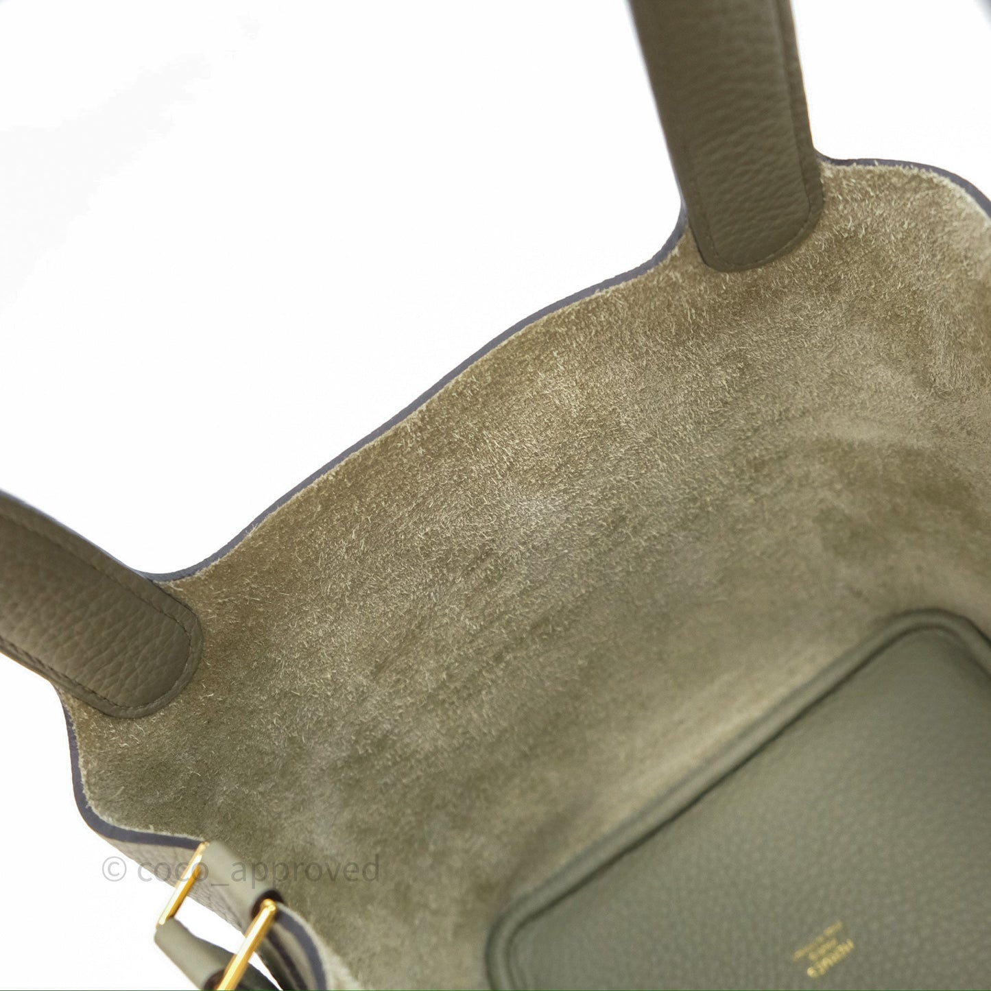 Hermès Picotin 18 Lock Sauge Q1 Clemence Gold Hardware